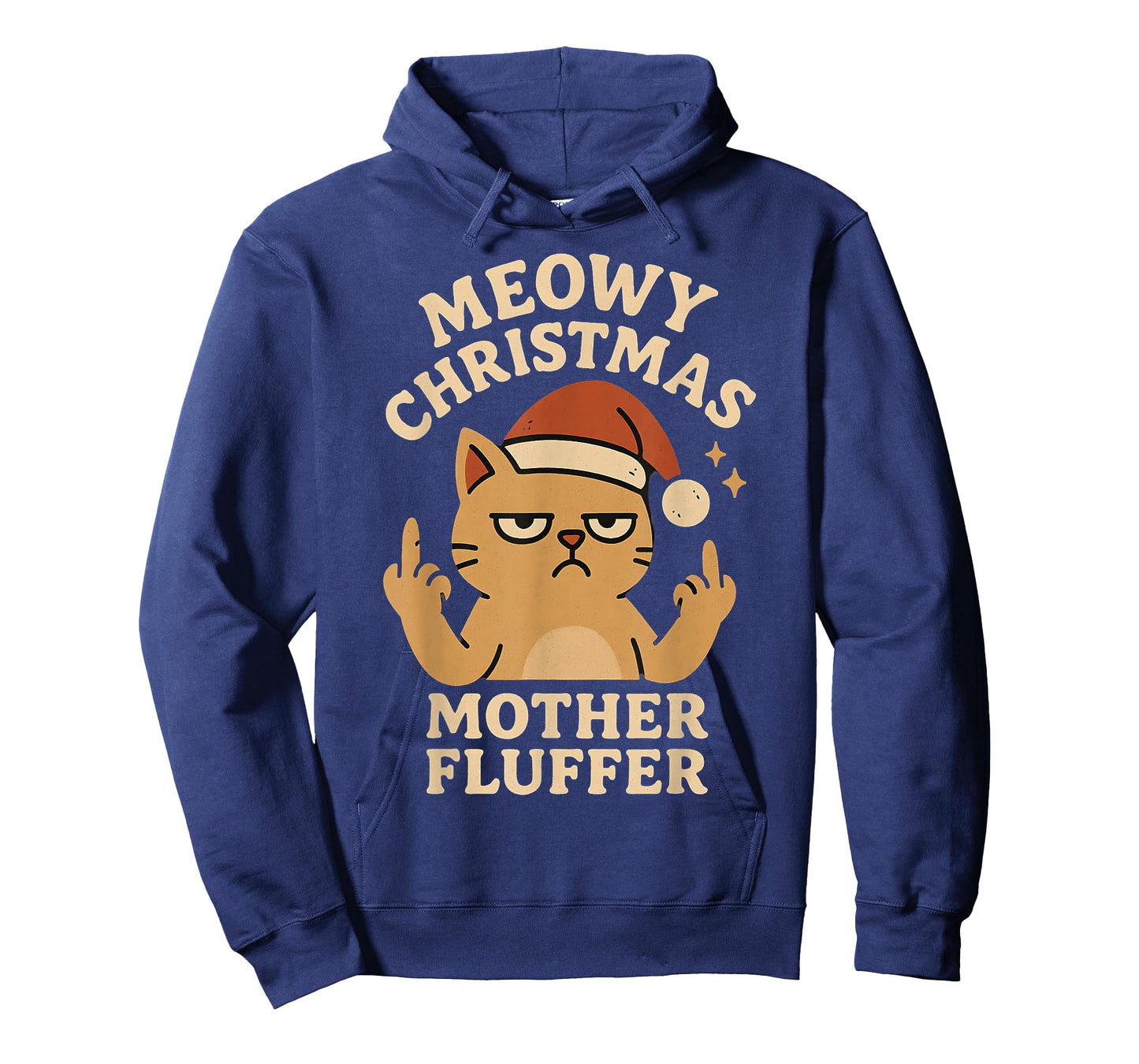 Meowy Christmas Mother Fluffer Funny Rude Cat Xmas Graphic T-Shirt
