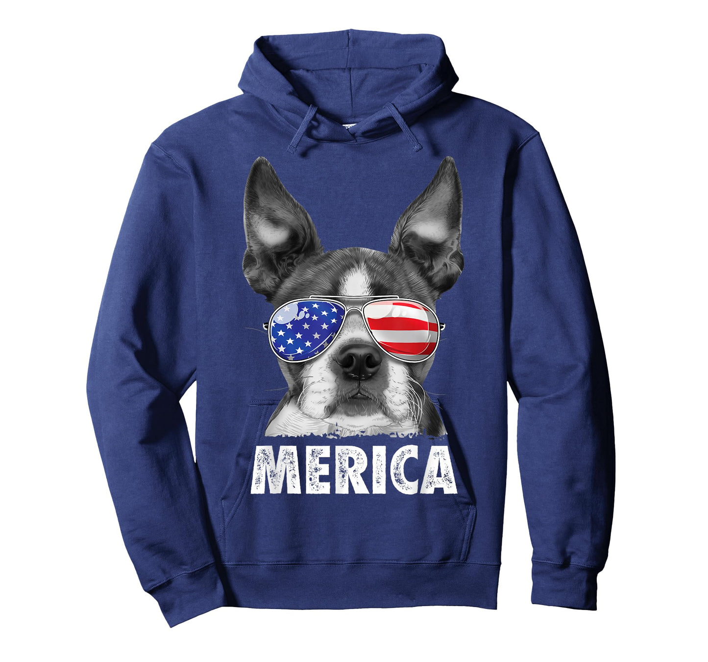 Boston Terrier 4th of July Merica Men Women USA Flag Vintage T-Shirt