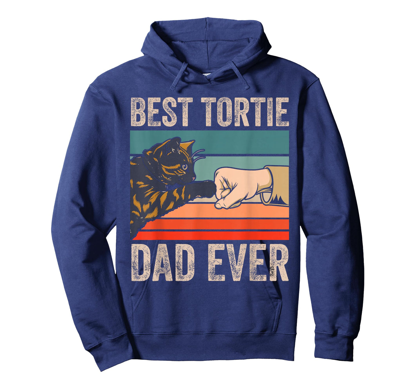 Best Tortie Dad Ever Tortoiseshell Cat Lover Retro T-Shirt