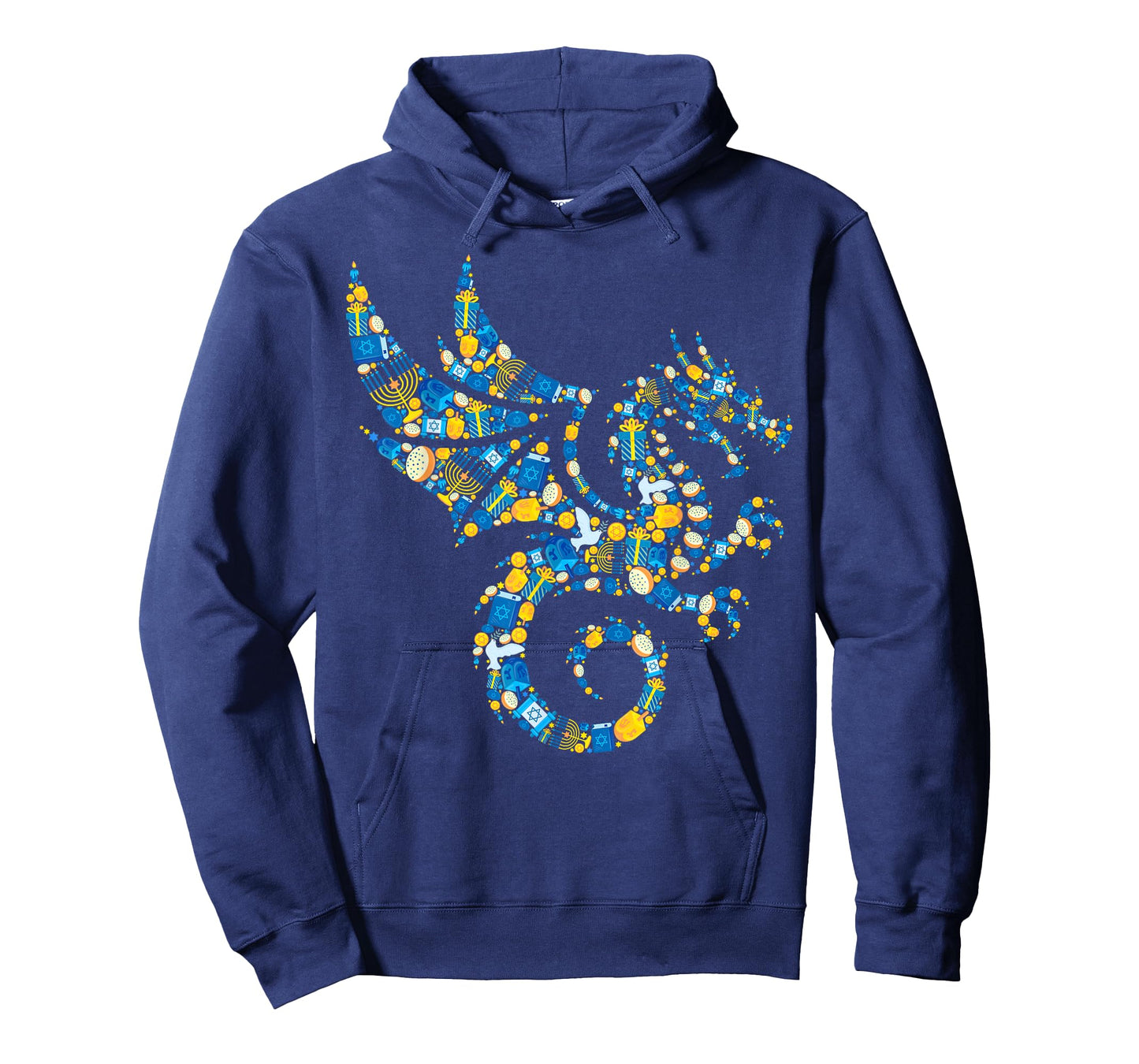 Funny Dragon Menorah Dreidel Happy Hanukkah Chanukah Pajamas T-Shirt