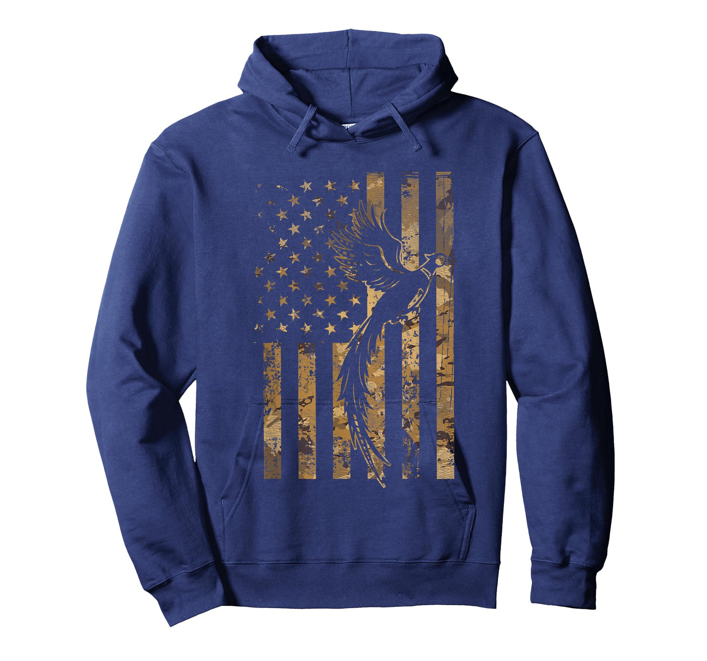 Pheasant Bird Hunter American Flag Camouflage Pheasant Hunt T-Shirt