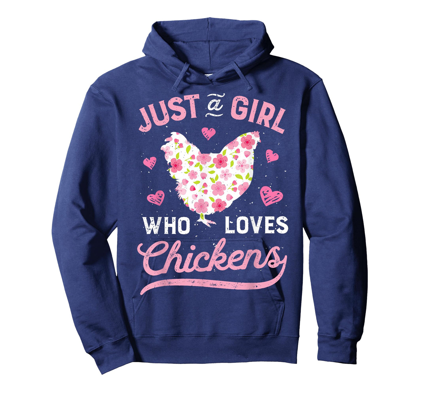 Chicken Just a Girl Who Loves Chickens Women Flowers Farm T-Shirt