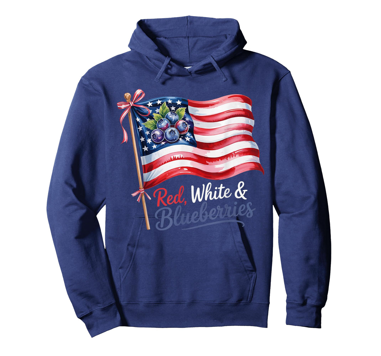Red, White and Blueberries American Flag Women Men T-Shirt