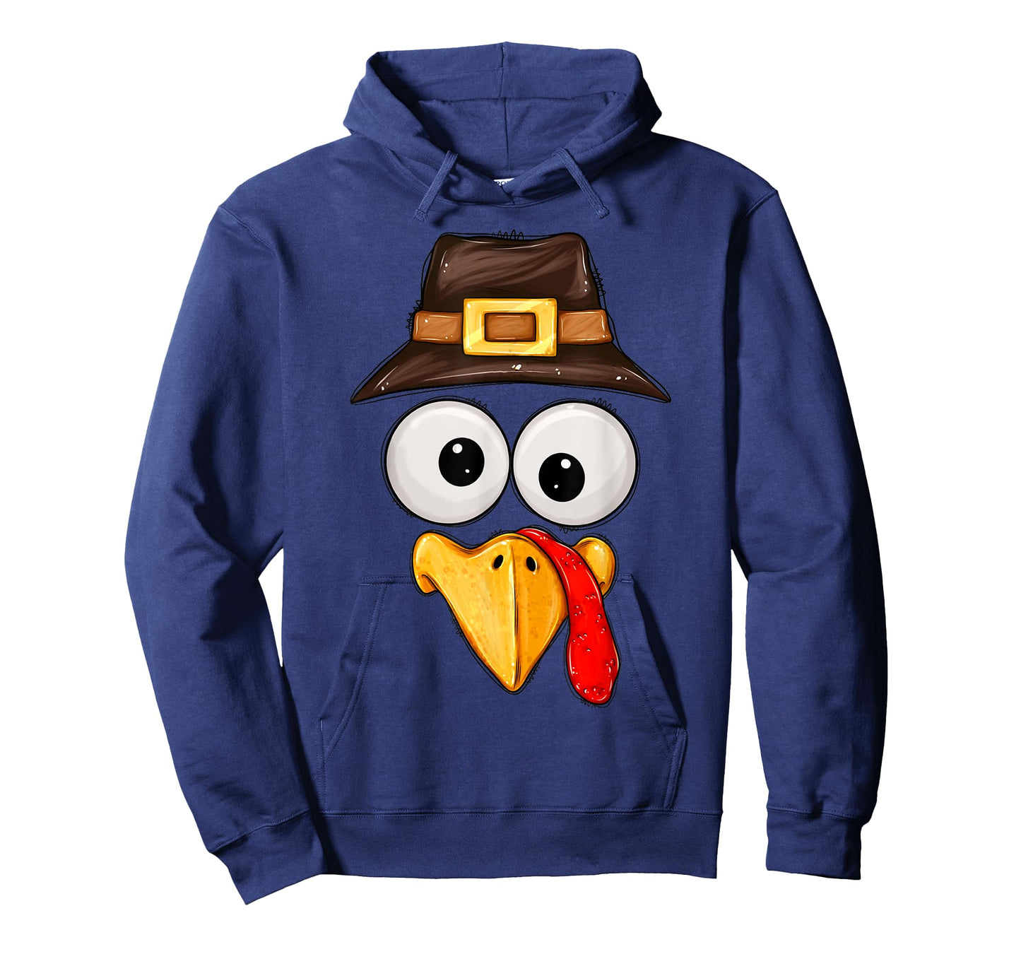 Cute Turkey Face Glasses Boys Kids Mens Thanksgiving Family T-Shirt
