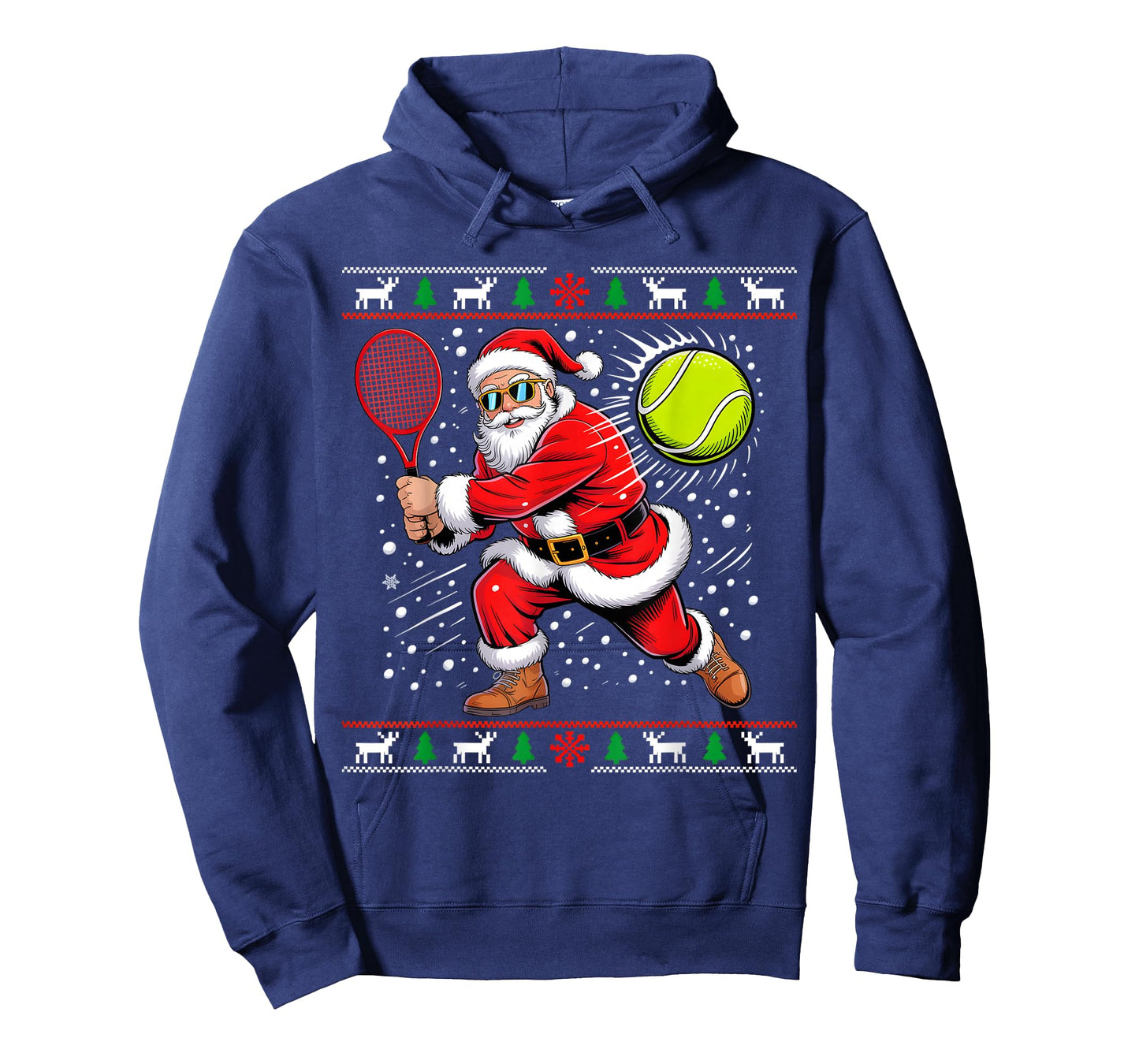 Santa Tennis Player Christmas Xmas Funny Holiday Men Women T-Shirt