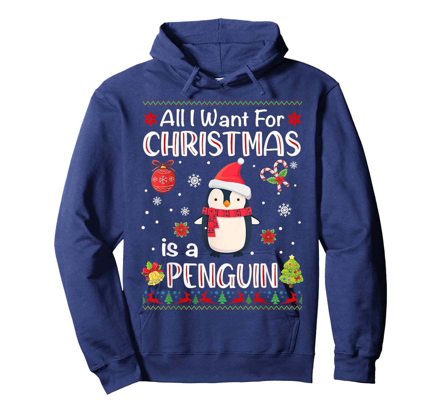 All I Want Is A Penguin For Christmas Ugly Xmas Pajamas T-Shirt