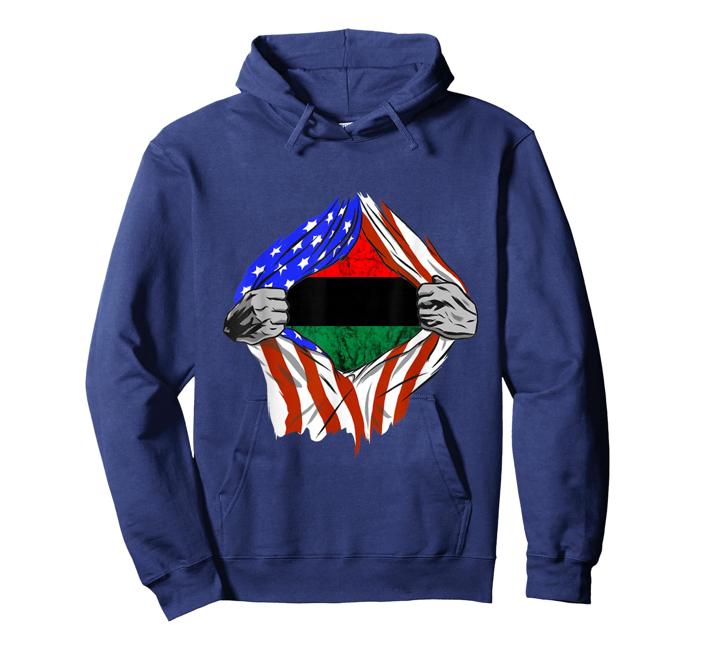 Afro American Breast Pan African Union Flag Afro American T-Shirt