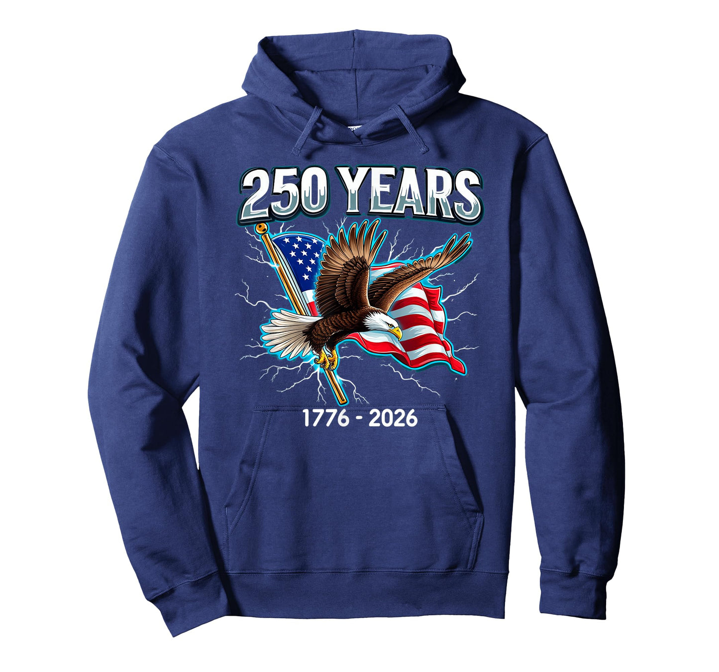 250 Years 1776-2026 American Flag Pride Eagle T-Shirt