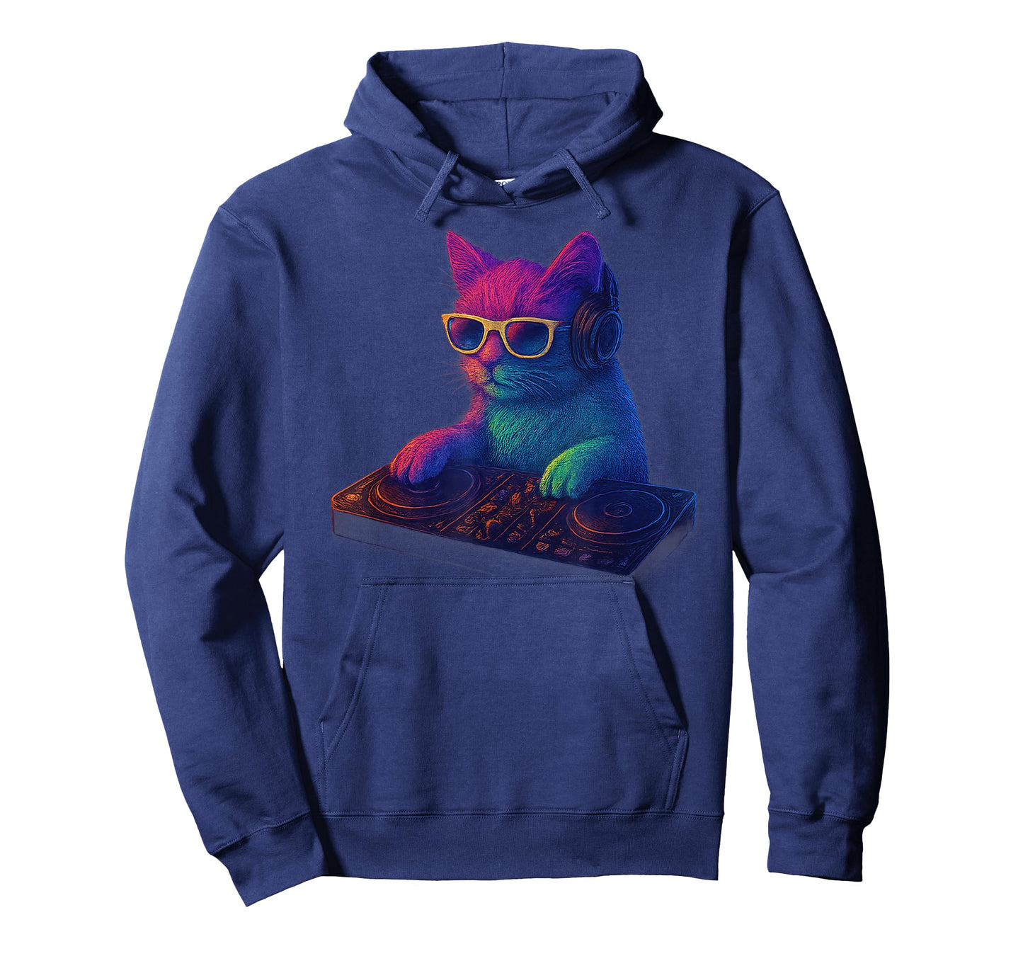 Funny Rave Cat Spinning Records Meme Men Women Kids T-Shirt