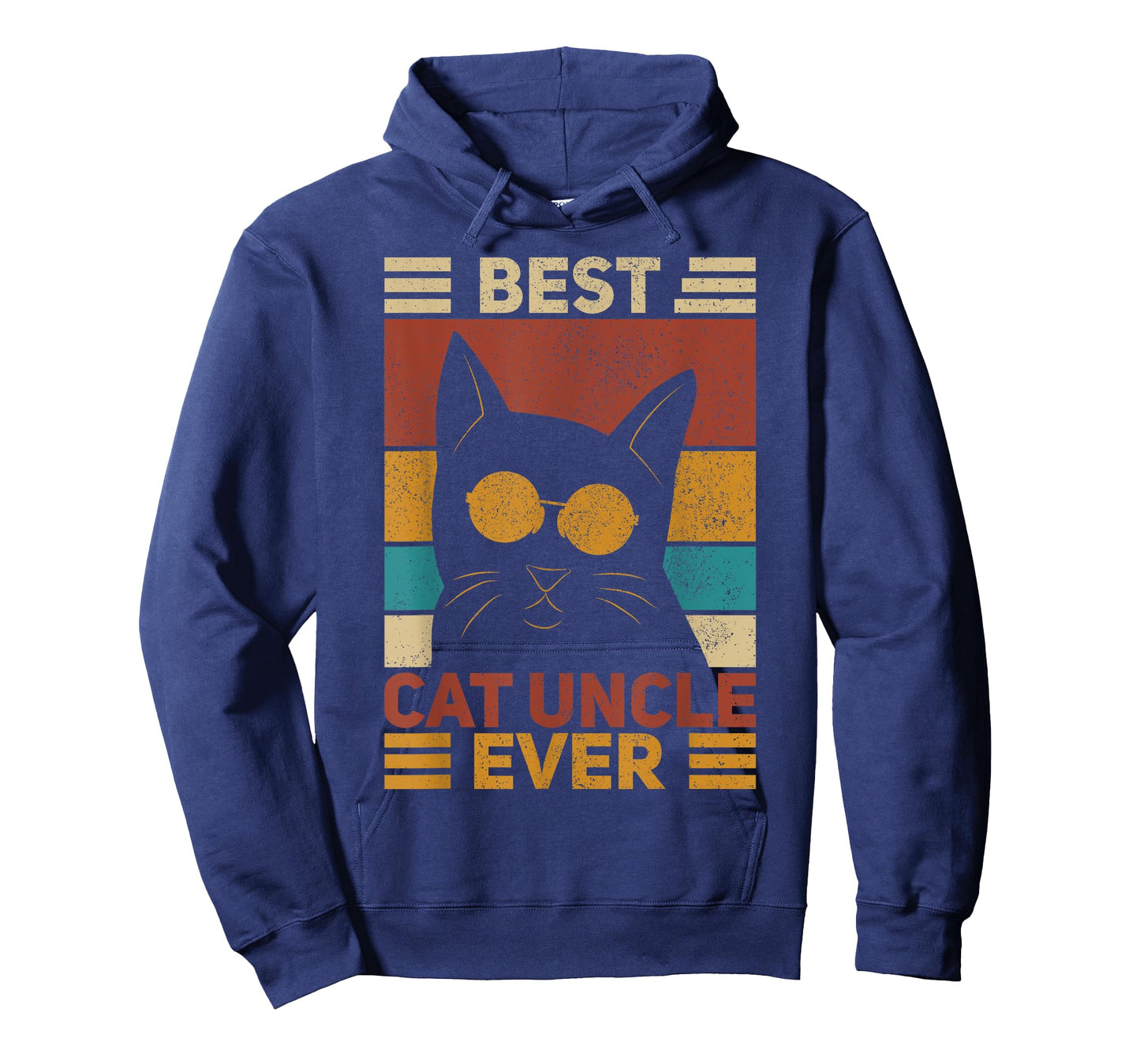 Best Cat Uncle Ever Men Cat Lover Black Cat Themed Funny Cat T-Shirt