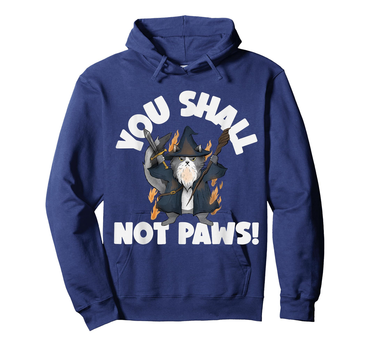 Kitten Meow Parody Movie Funny Cat Wizard You Shall Not Paws T-Shirt