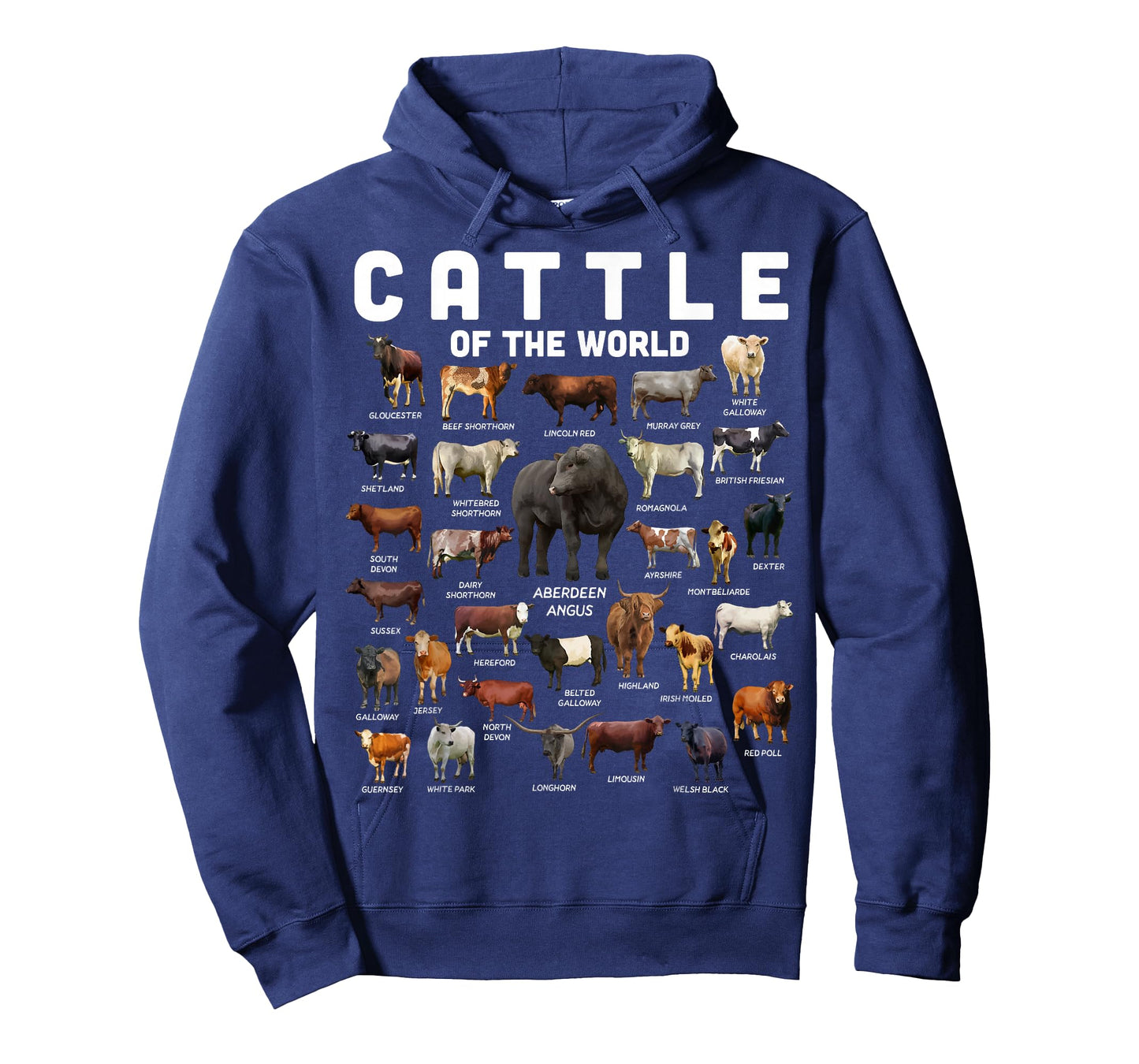 Cow Shirt Cattle Of The World Types Of Cows Funny Farmer T-Shirt