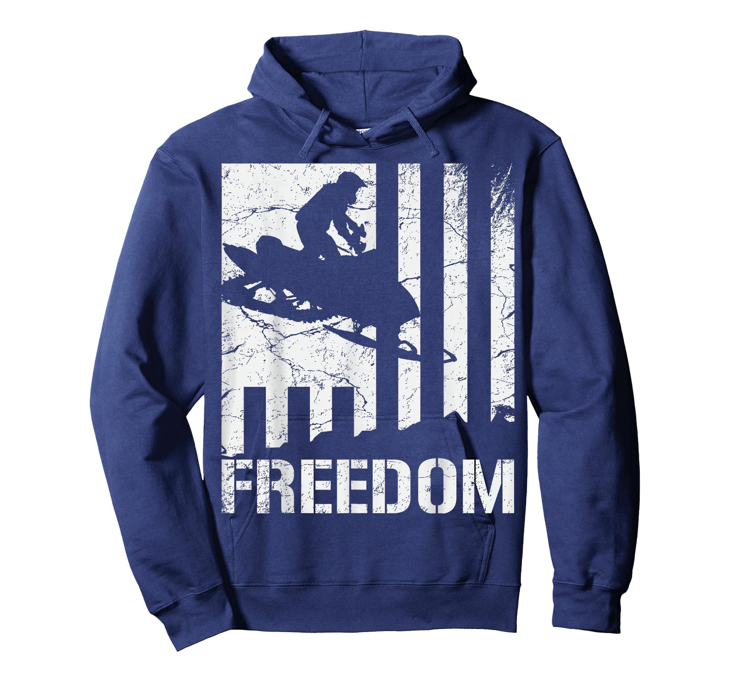 Snowmobile Snowmobiling Freedom Flag T-Shirt