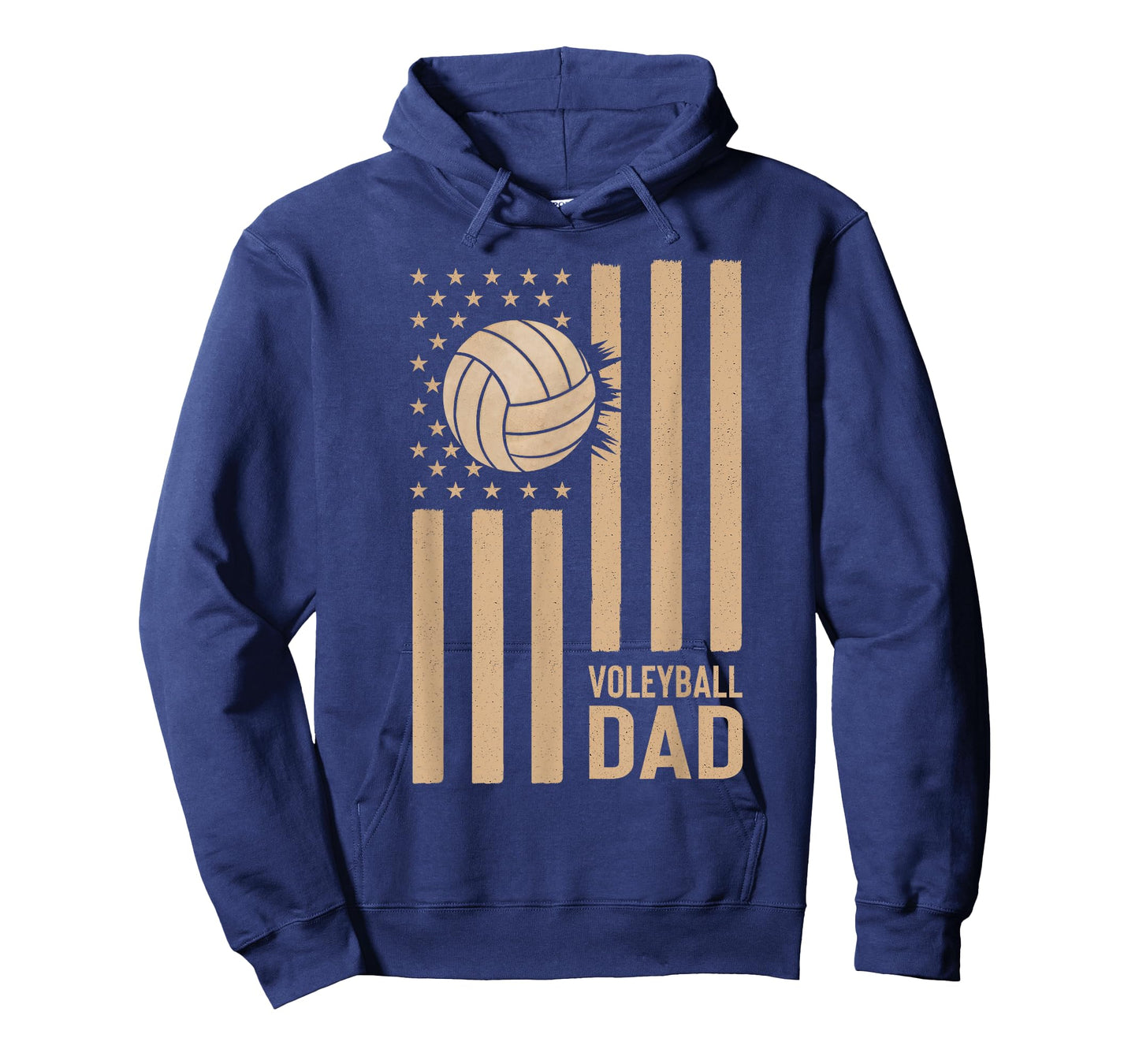 Vintage Volleyball Dad USA Flag Retro Fathers Day Daddy Men T-Shirt