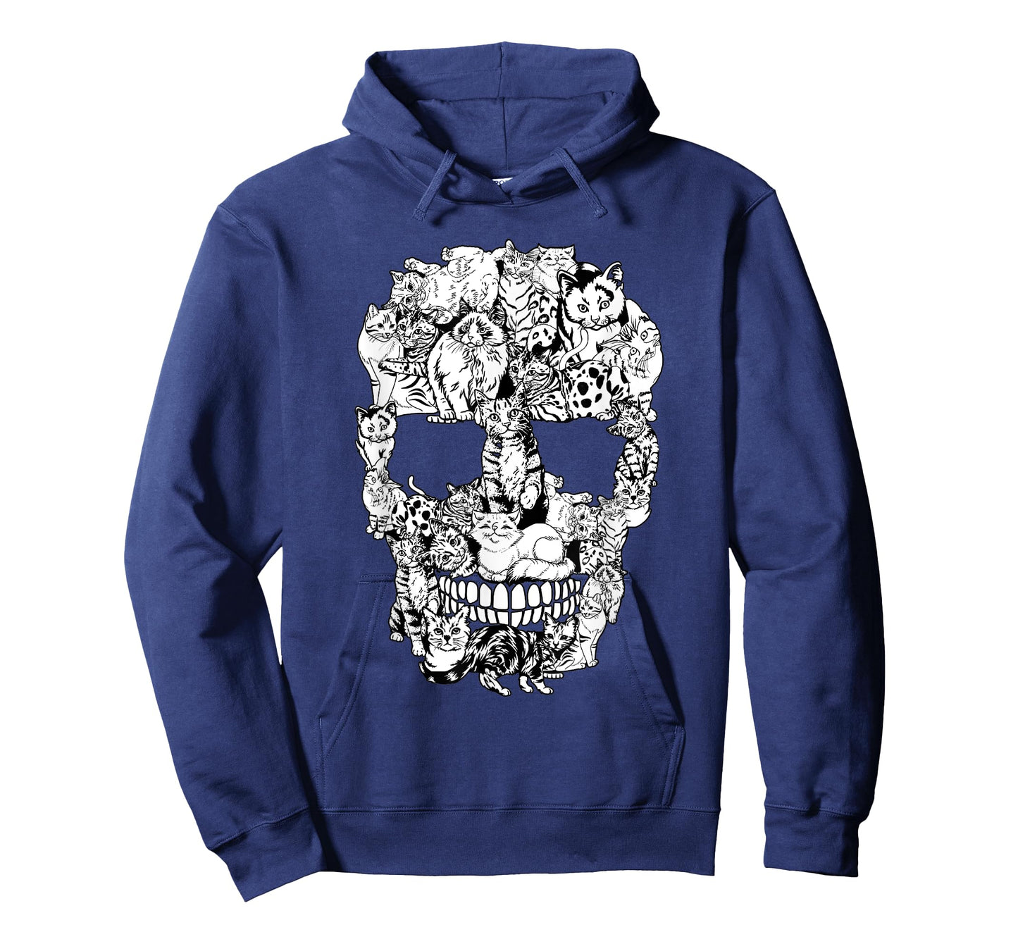 Funny Cat Skull Skeleton Halloween Costume Men Women Kids T-Shirt