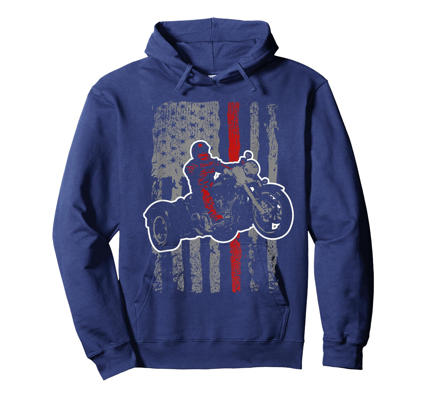 USA Flag Trike Bike Men's Motorcycle Trike Rider Triker T-Shirt