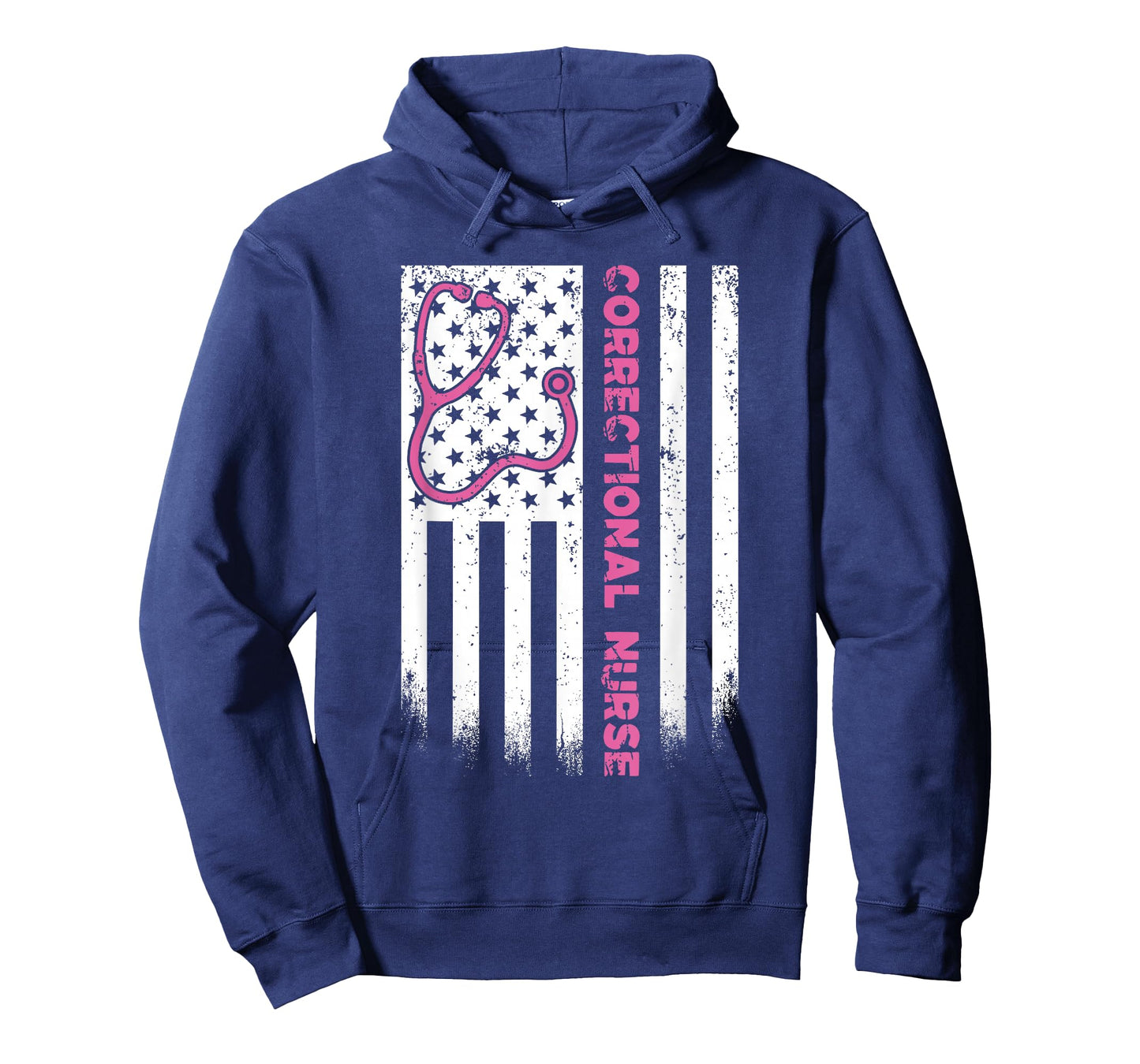 Correctional Nurse American flag US Stethoscope RN Patriotic T-Shirt