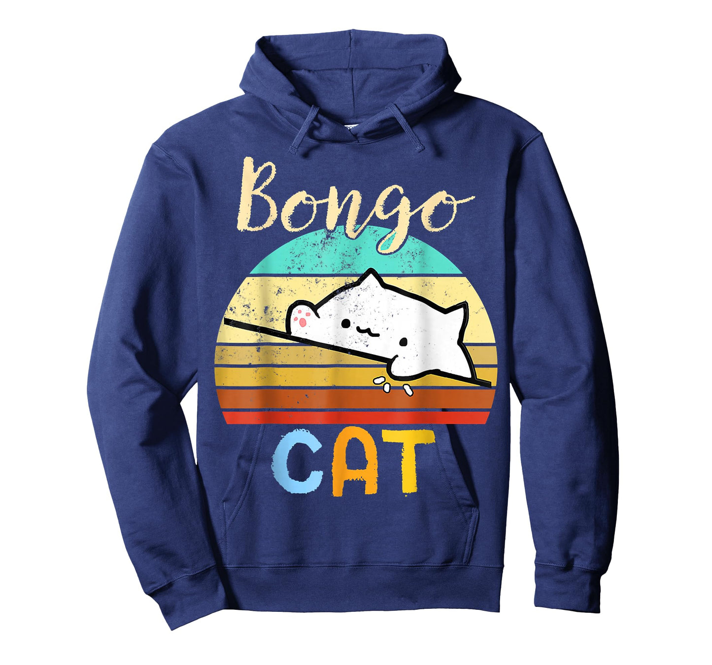 vintage sunset Bongo Cat cute Gamer meme gift T-Shirt