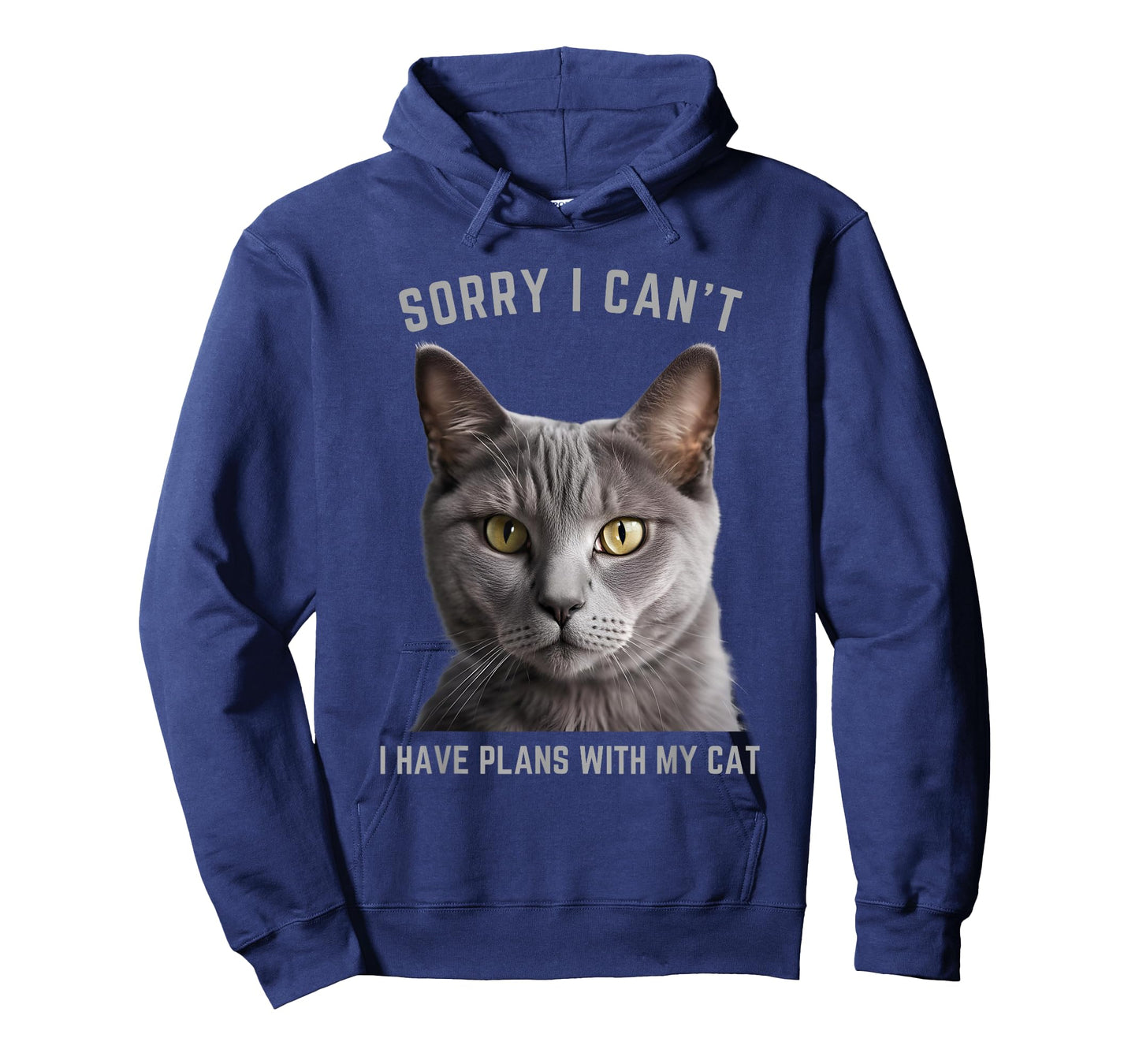 Sorry I Can't I Have Plans with My Cat - Gray Cat T-Shirt