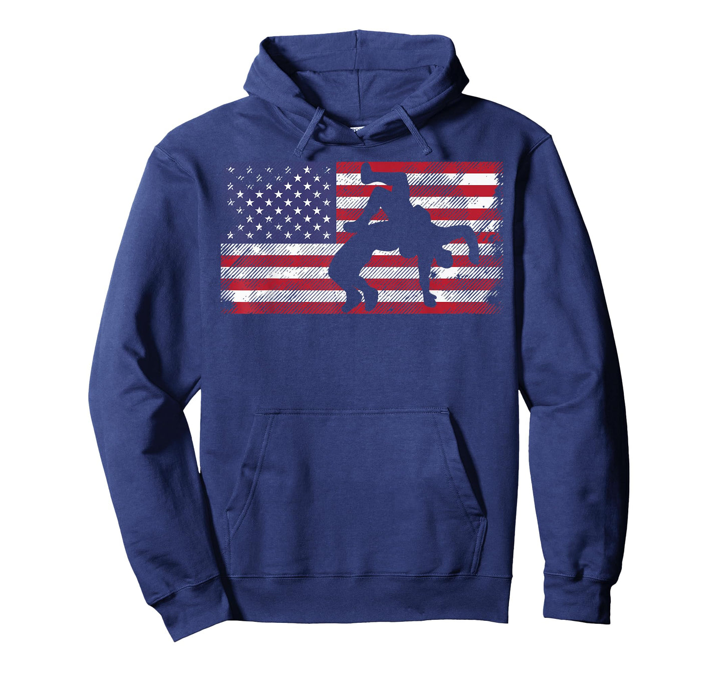 Distressed American Flag Wrestling Wrestler Women Men Kids T-Shirt