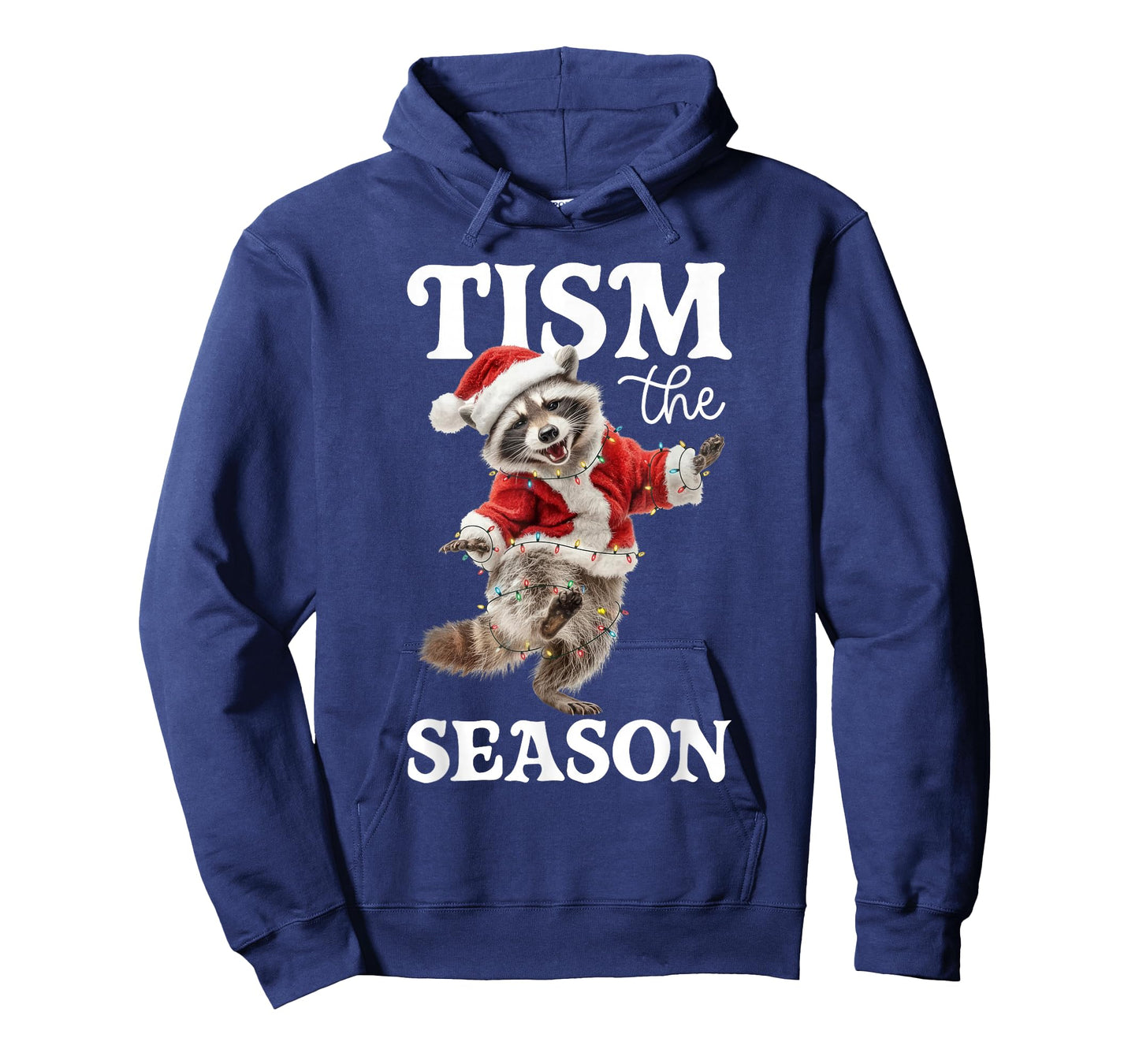 Tism The Season Funny Raccoon Christmas Autism Awareness T-Shirt