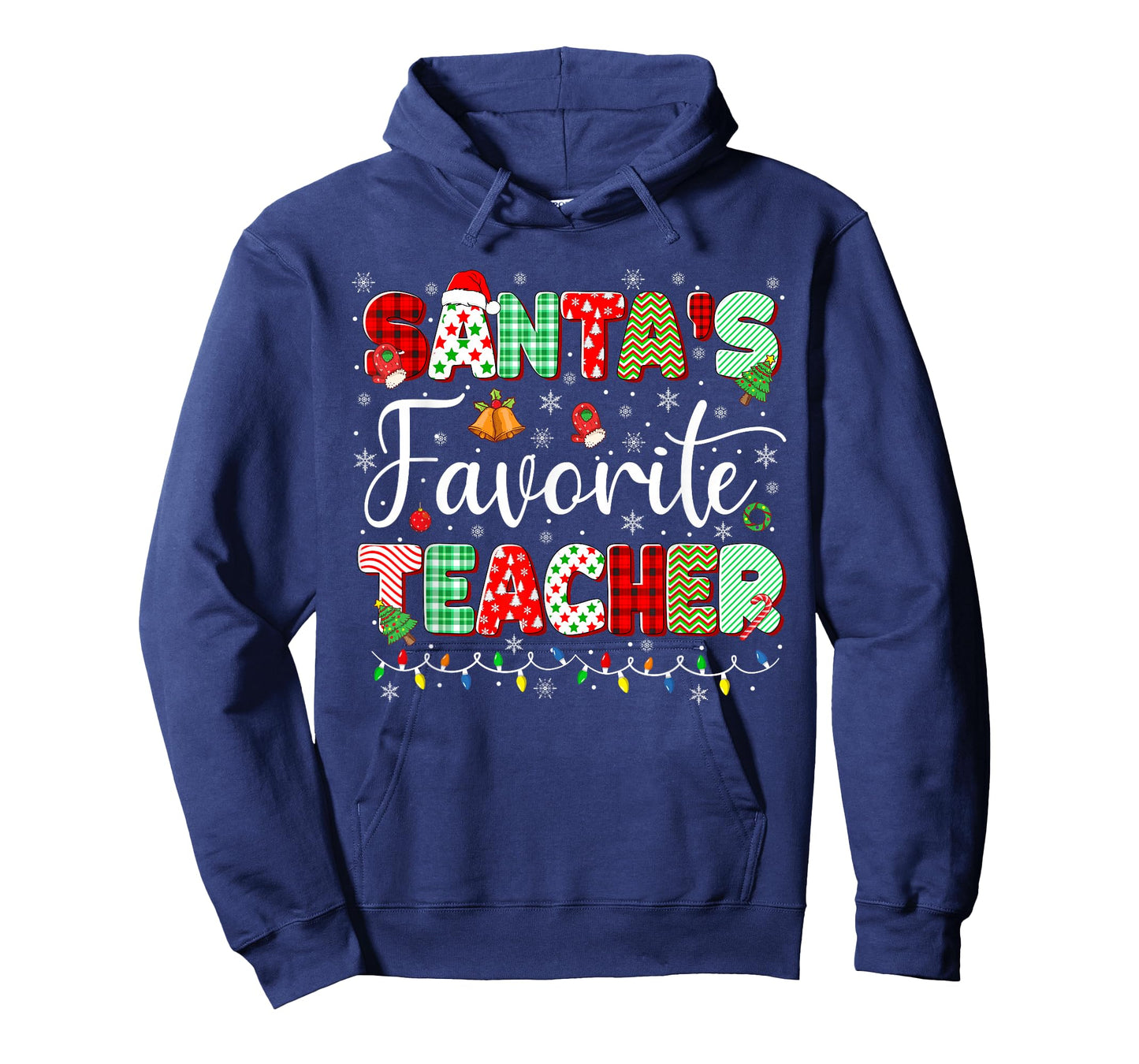 Santas Favorite Teacher Christmas Matching Xmas Men Women T-Shirt