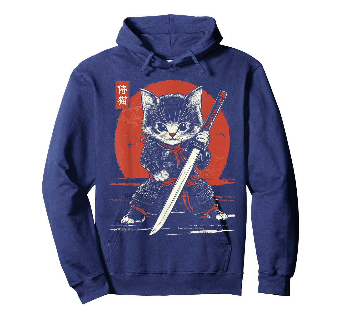 Japanese Samurai Cat Kawaii Ninja Cat T-Shirt