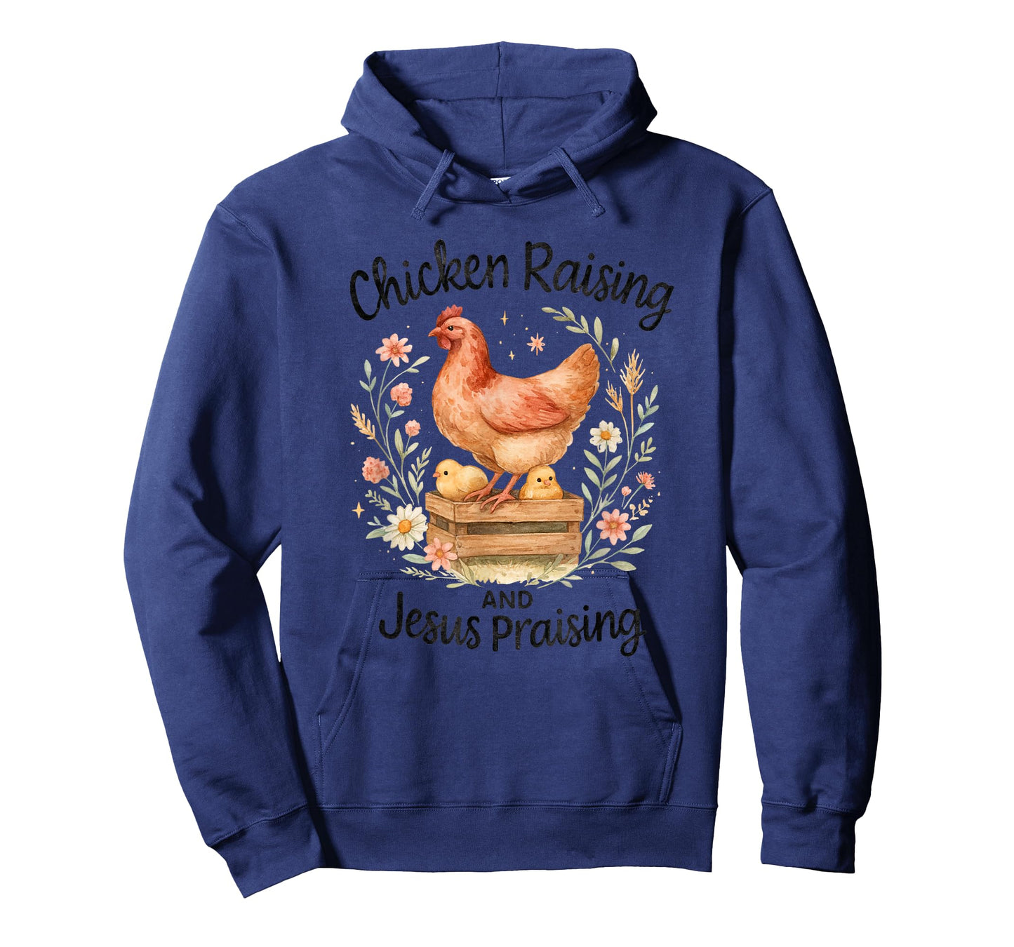 Chicken Raising and Jesus Praising Farmhouse Watercolor T-Shirt