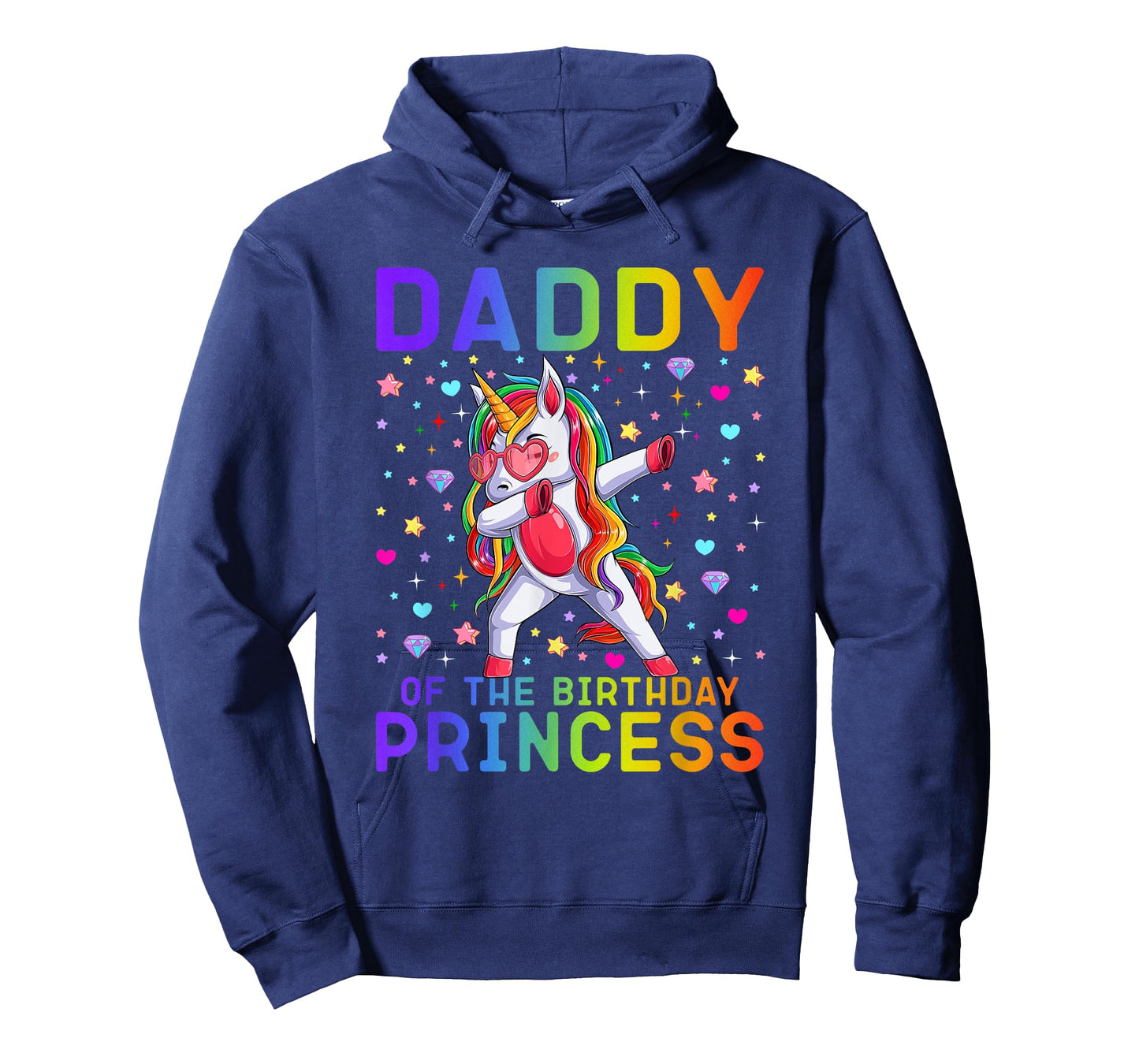 Daddy of the Birthday Princess Girl Dabbing Unicorn Dadacorn T-Shirt