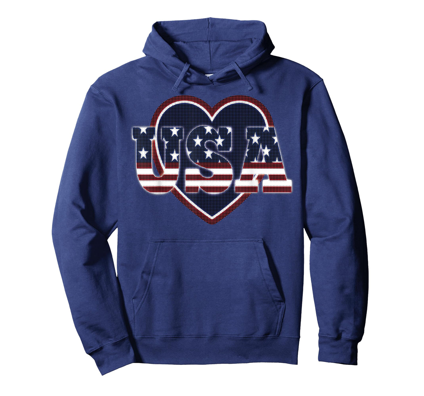 USA Flag Shirts I Love The USA Red White And Blue Heart
