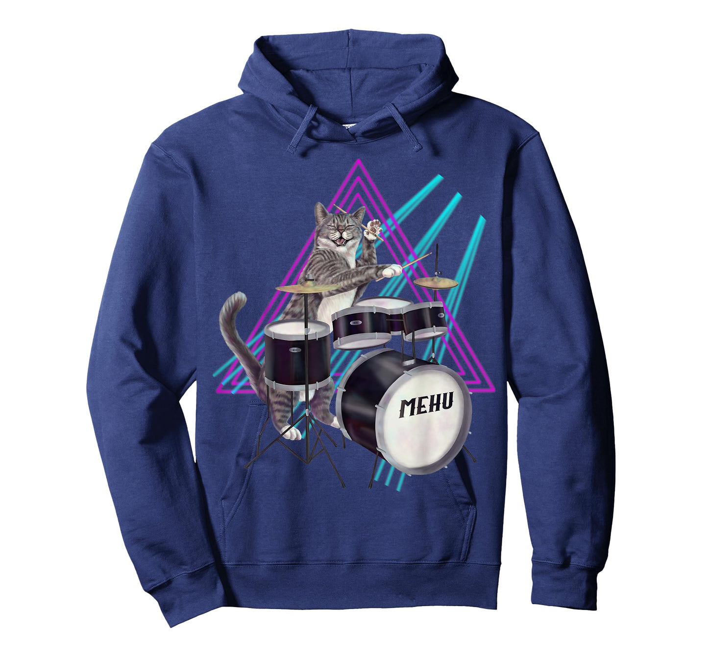 Drummer cat - Rock kitty on a drum set T-Shirt