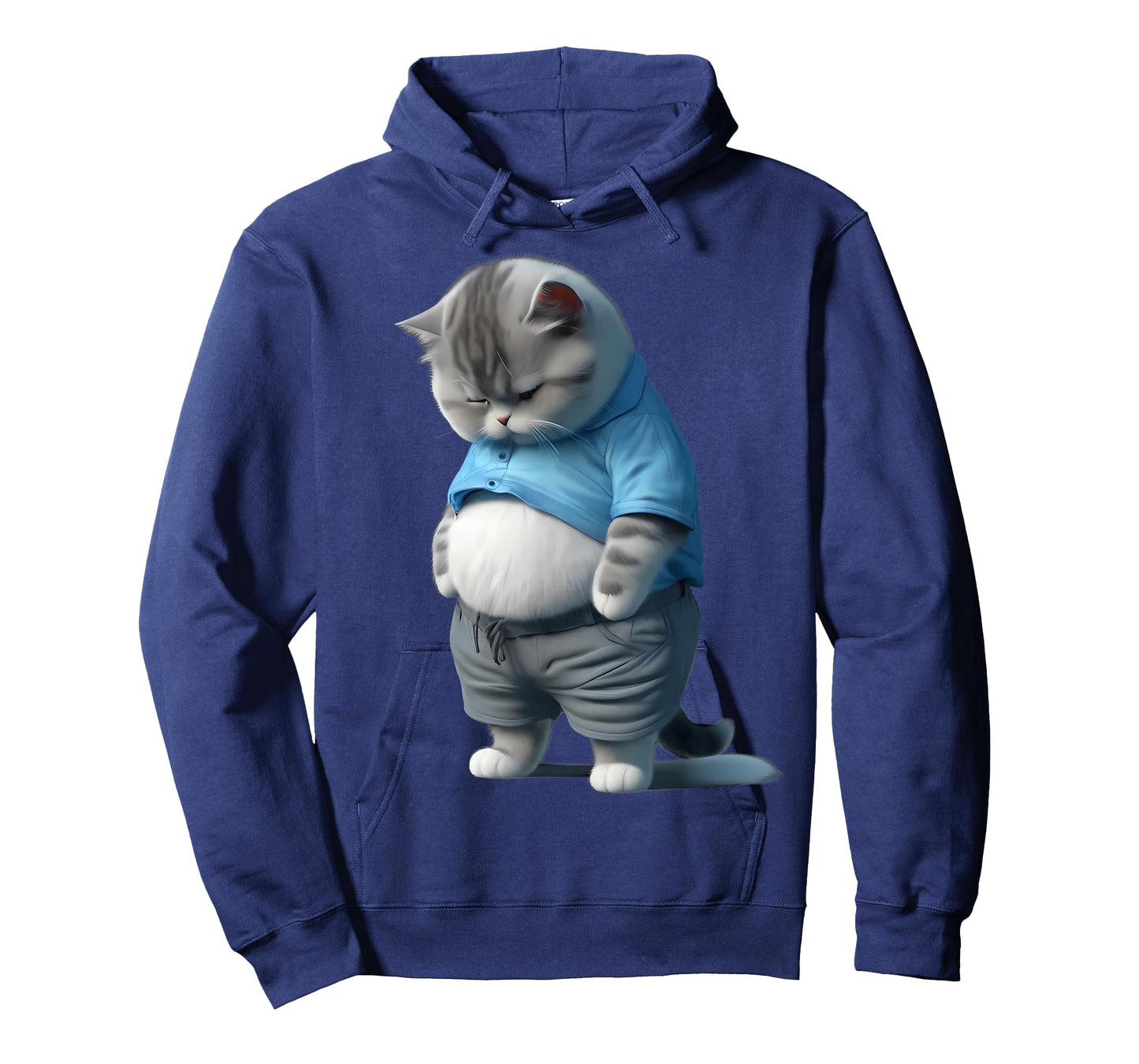 Funny Fat Sad Cat Art Design Fat Kitten Cat Lover T-Shirt