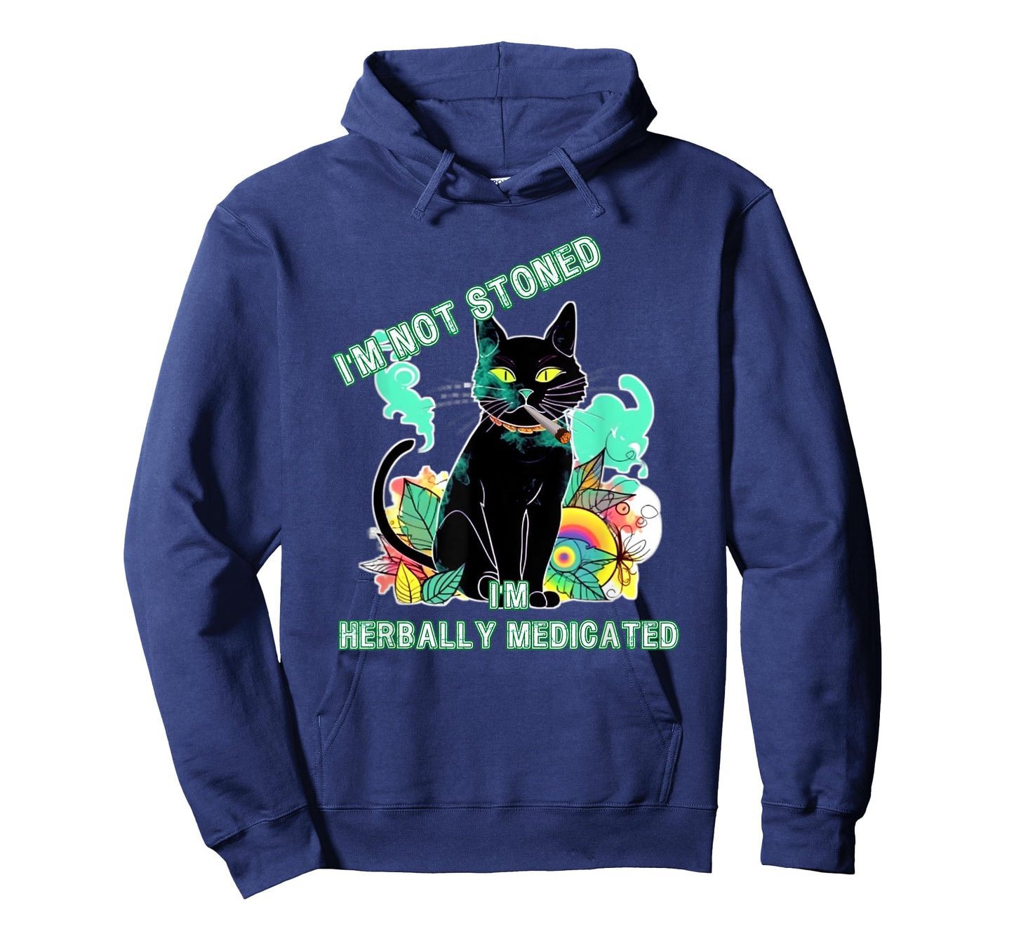 Not Stoned Herbally Medicated Medical Marijuana Cat Funny T-Shirt