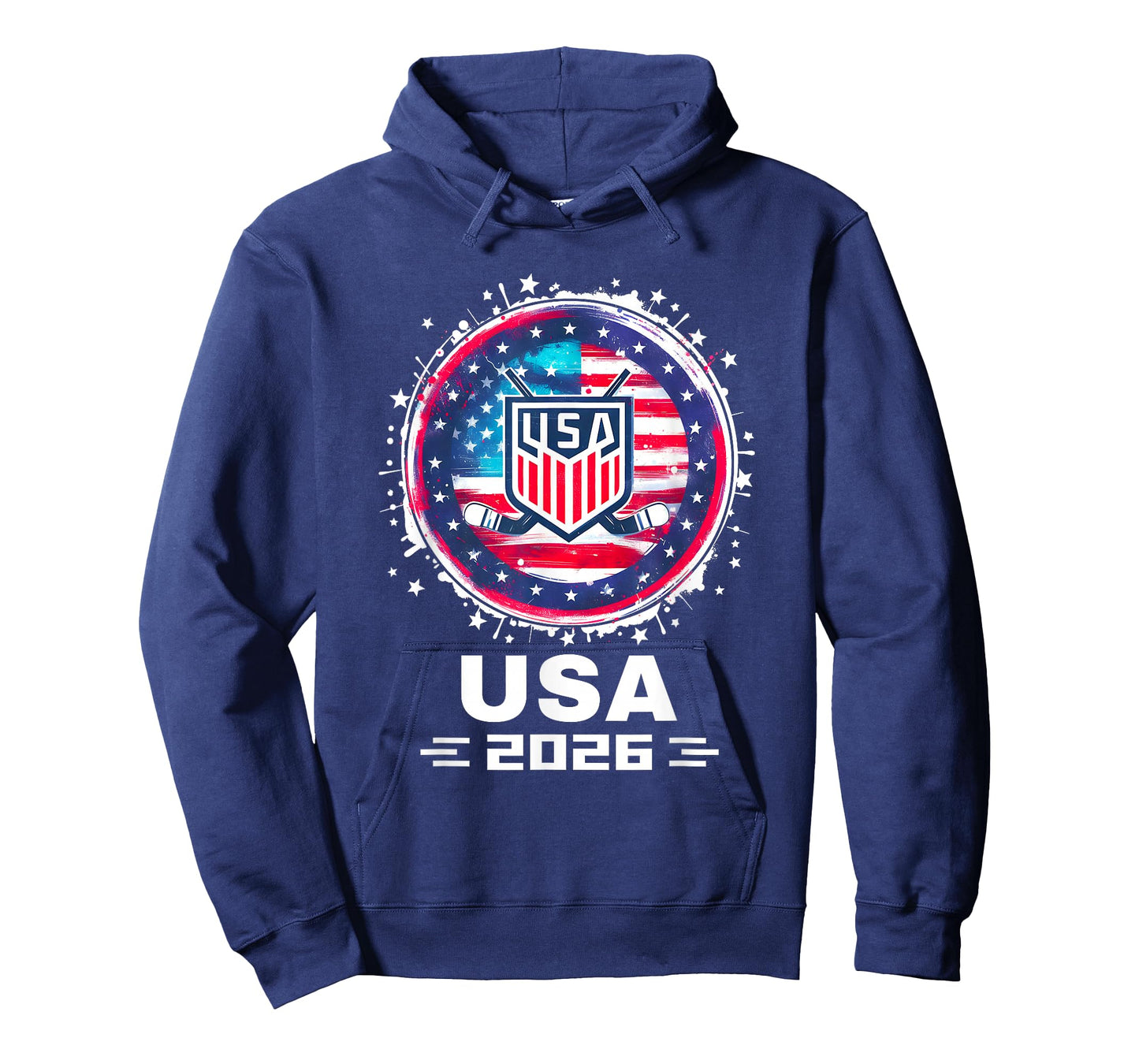 USA Team 2026 Hockey American Flag Women Men Kids Hockey T-Shirt