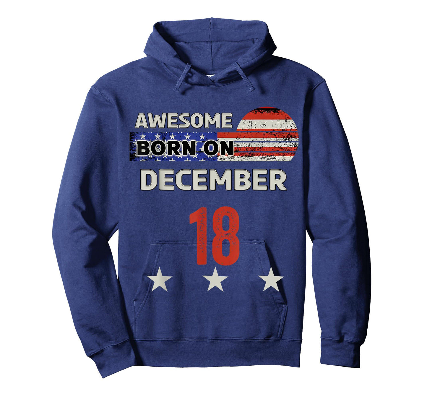 Awesome December 18 Vintage USA Flag Classic December 18th T-Shirt