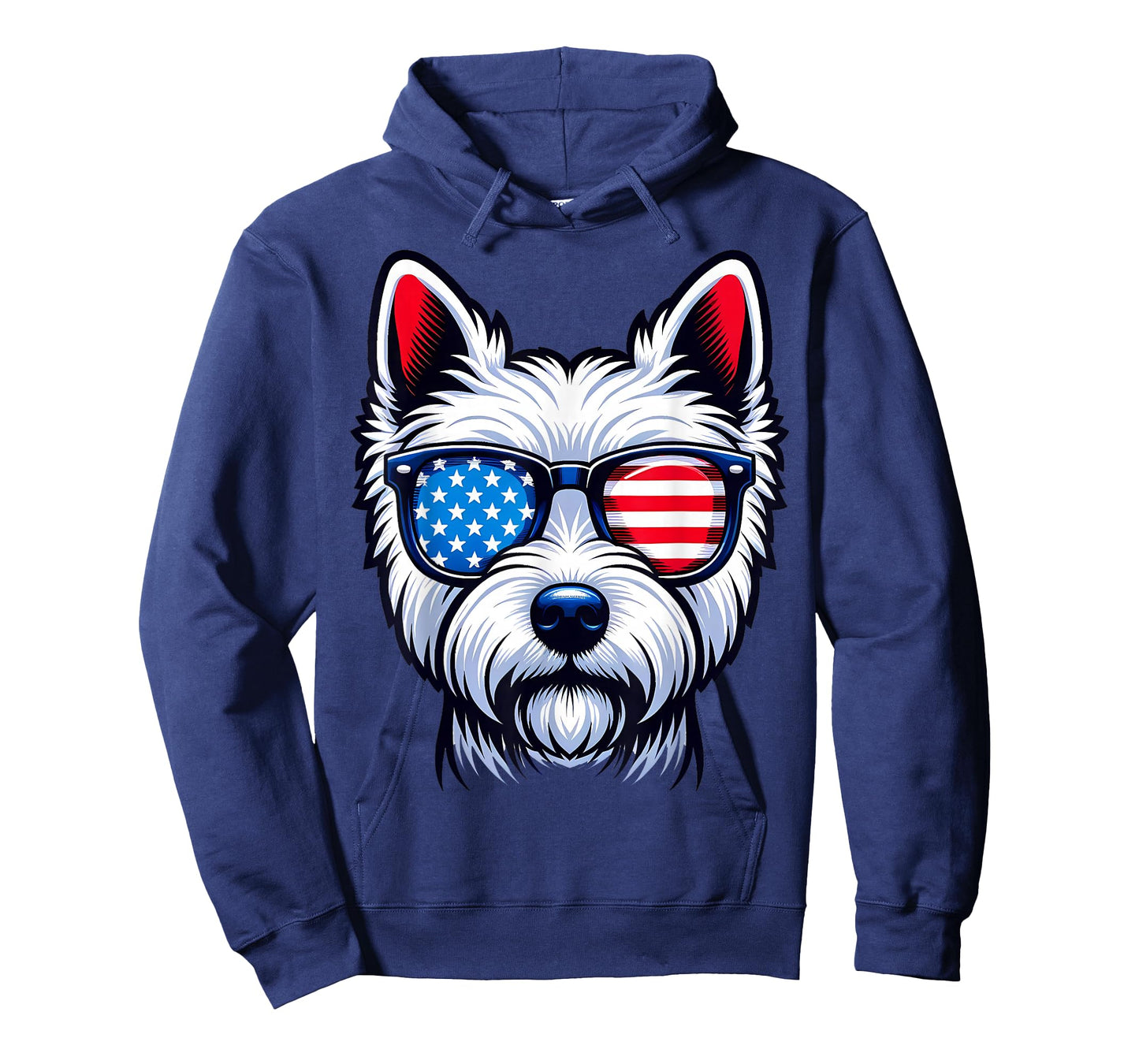 West Highland Terrier Patriotic American Flag USA Westie T-Shirt
