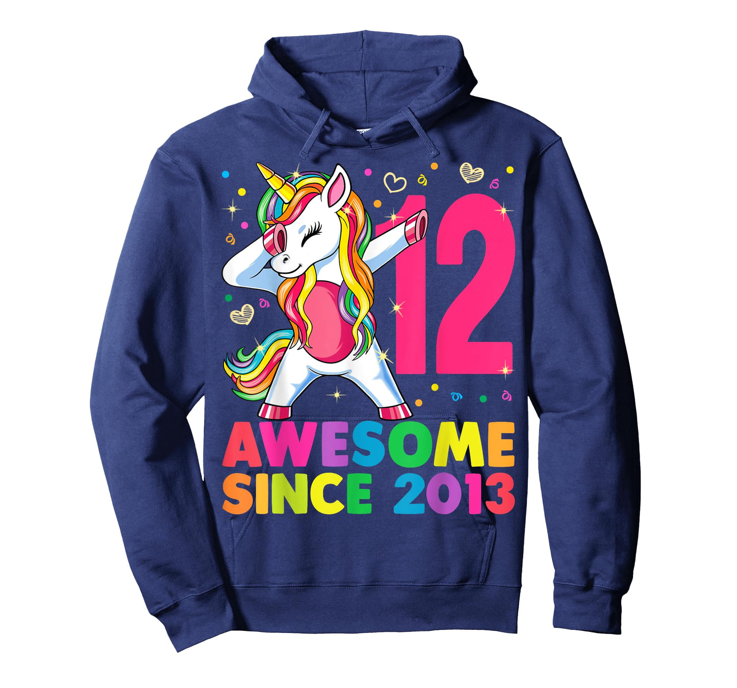 12 Years Old Unicorn Dabbing 12th Birthday Girl Gift Party T-Shirt