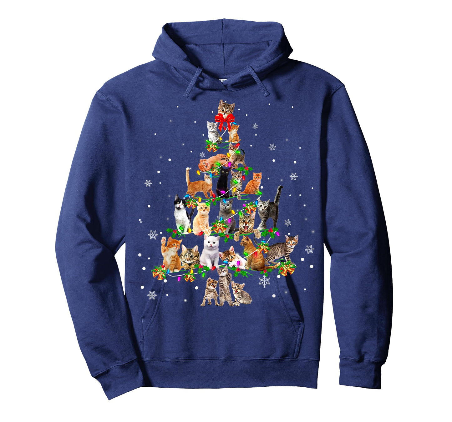 Cat Christmas Tree Ornament Decor Xmas For Cat Mom Cat Dad T-Shirt