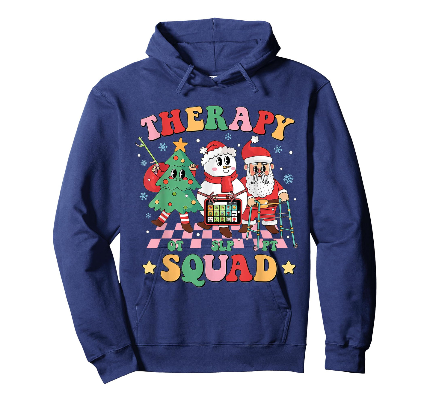 Christmas Therapy Squad SLP OT PT Therapy Team Santa Snow T-Shirt