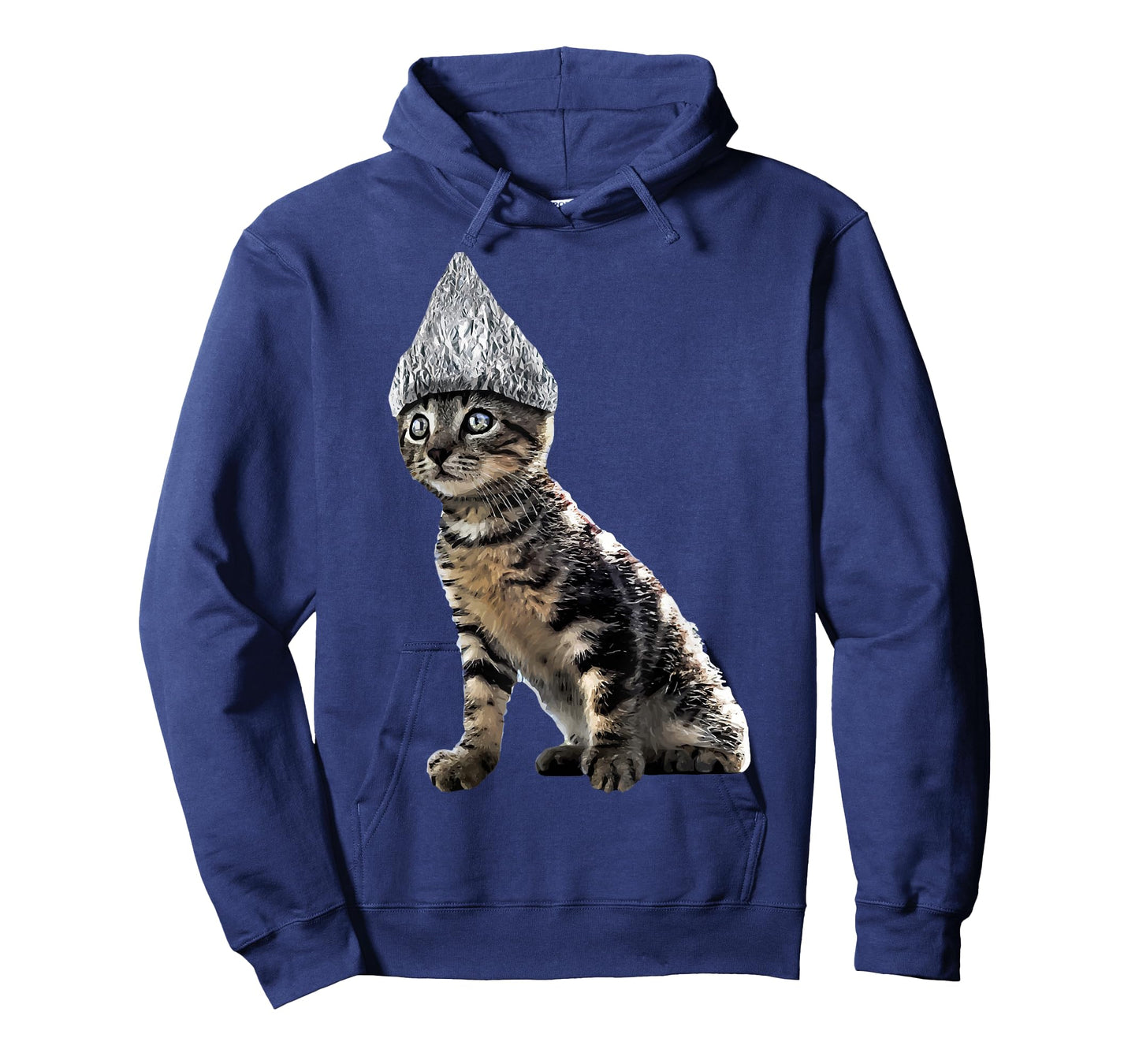 Funny Halloween Cat Tin Foil Hat Conspiracy Shirt for Men T-Shirt