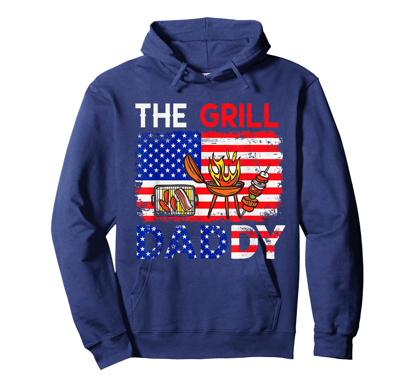 Vintage American Flag The Grill Dad Costume BBQ Grilling T-Shirt