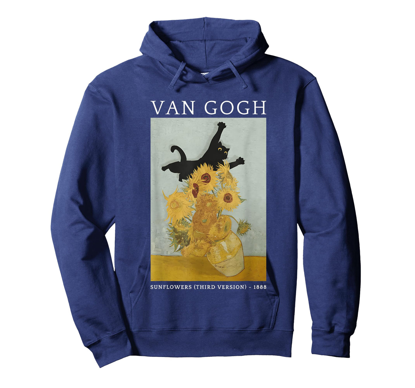 Funny Van Gogh Sunflowers Cat Meme Van Gogh Art Graphic T-Shirt for Men Women Kids