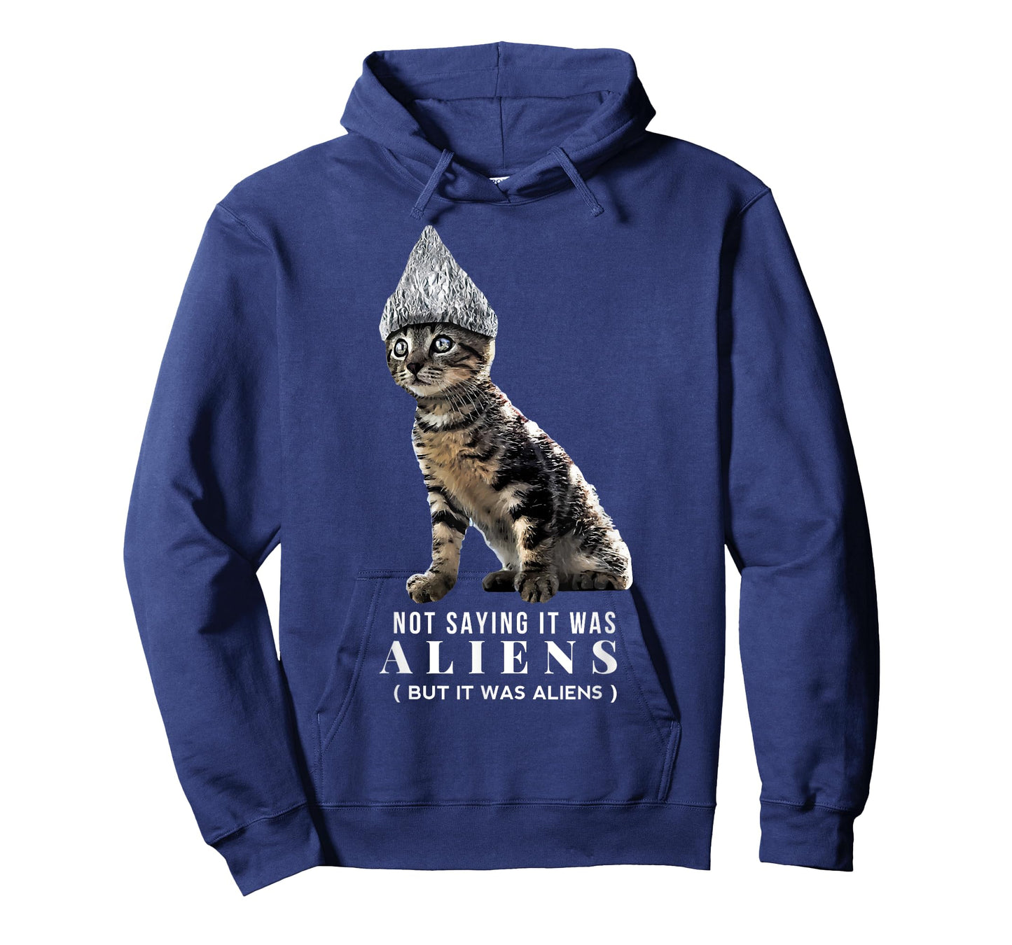 Funny Conspiracy Cat Tin Foil Hat Aliens Shirt Gift Men T-Shirt