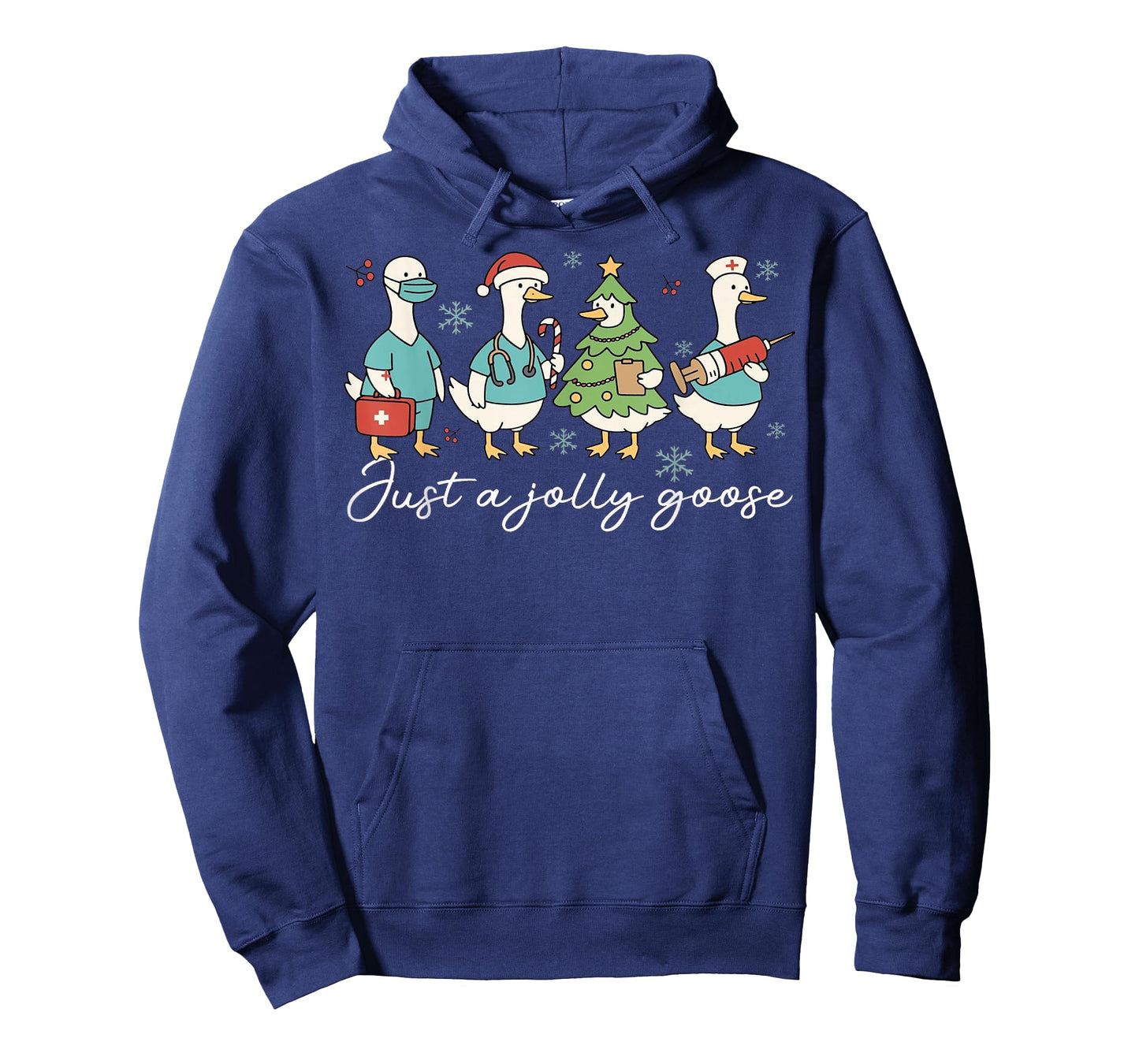 Christmas Just A Jolly Goose Nurse Cute Medical Staff Xmas T-Shirt