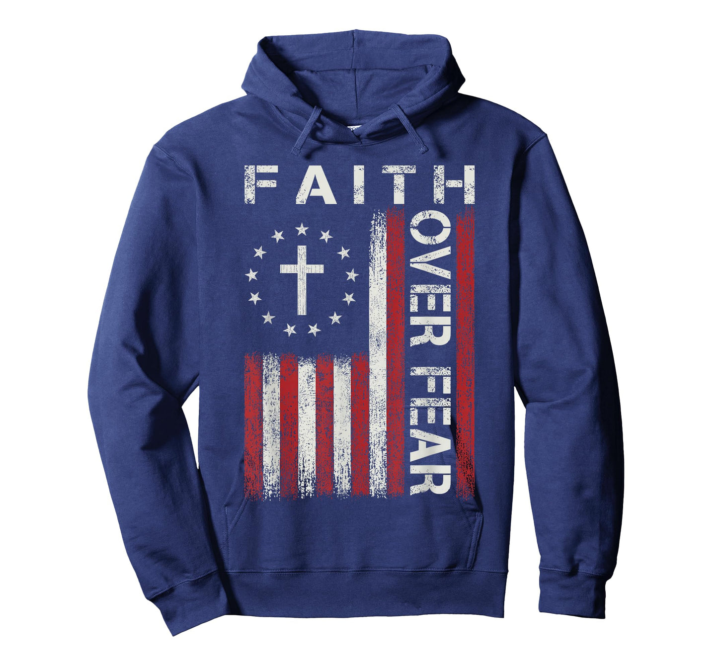 Faith Over Fear God Jesus Christian Bible Cross Religious T-Shirt