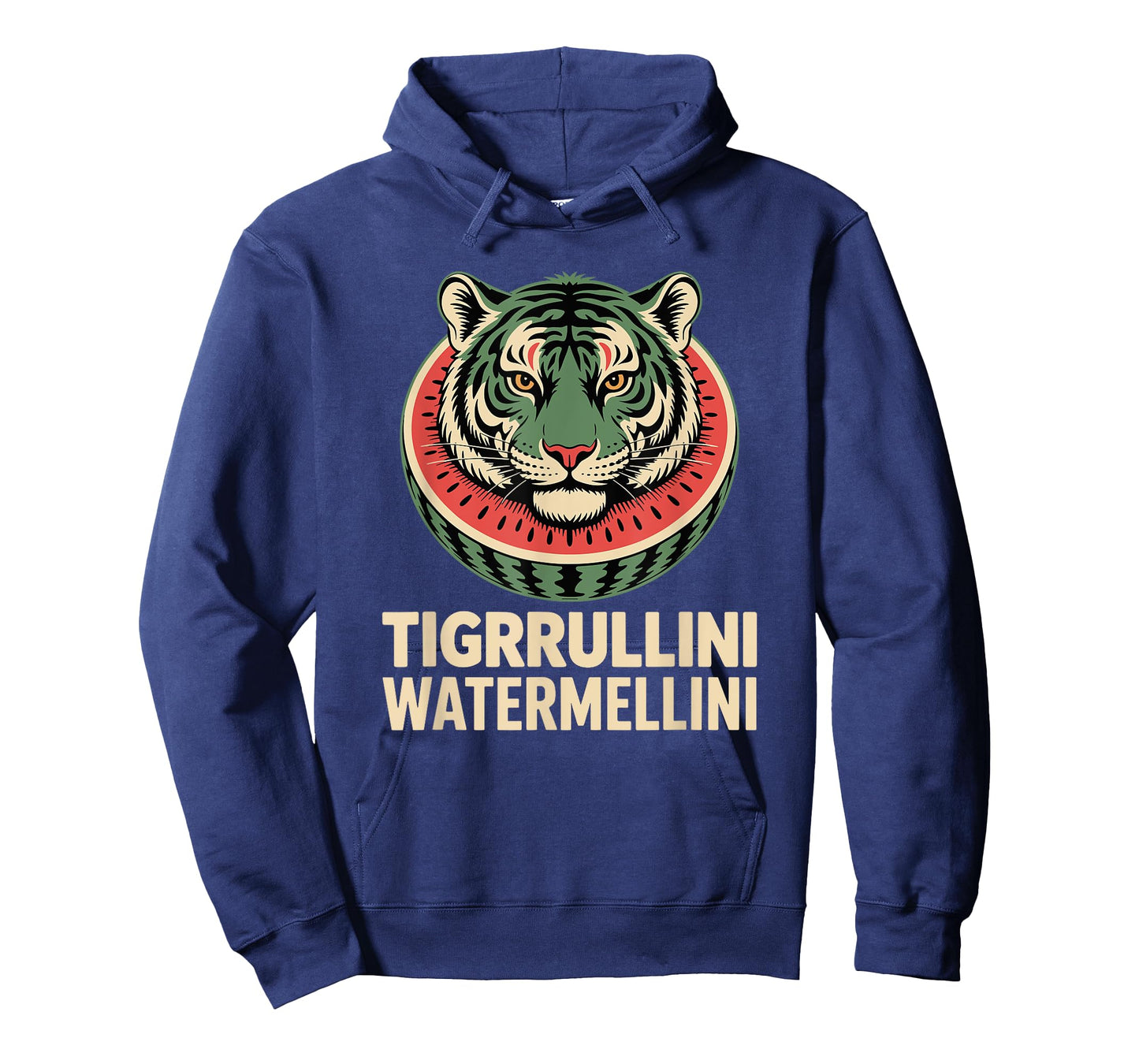 Tigrullini Watermillini Tiger Watermelon Funny Cartoon T-Shirt