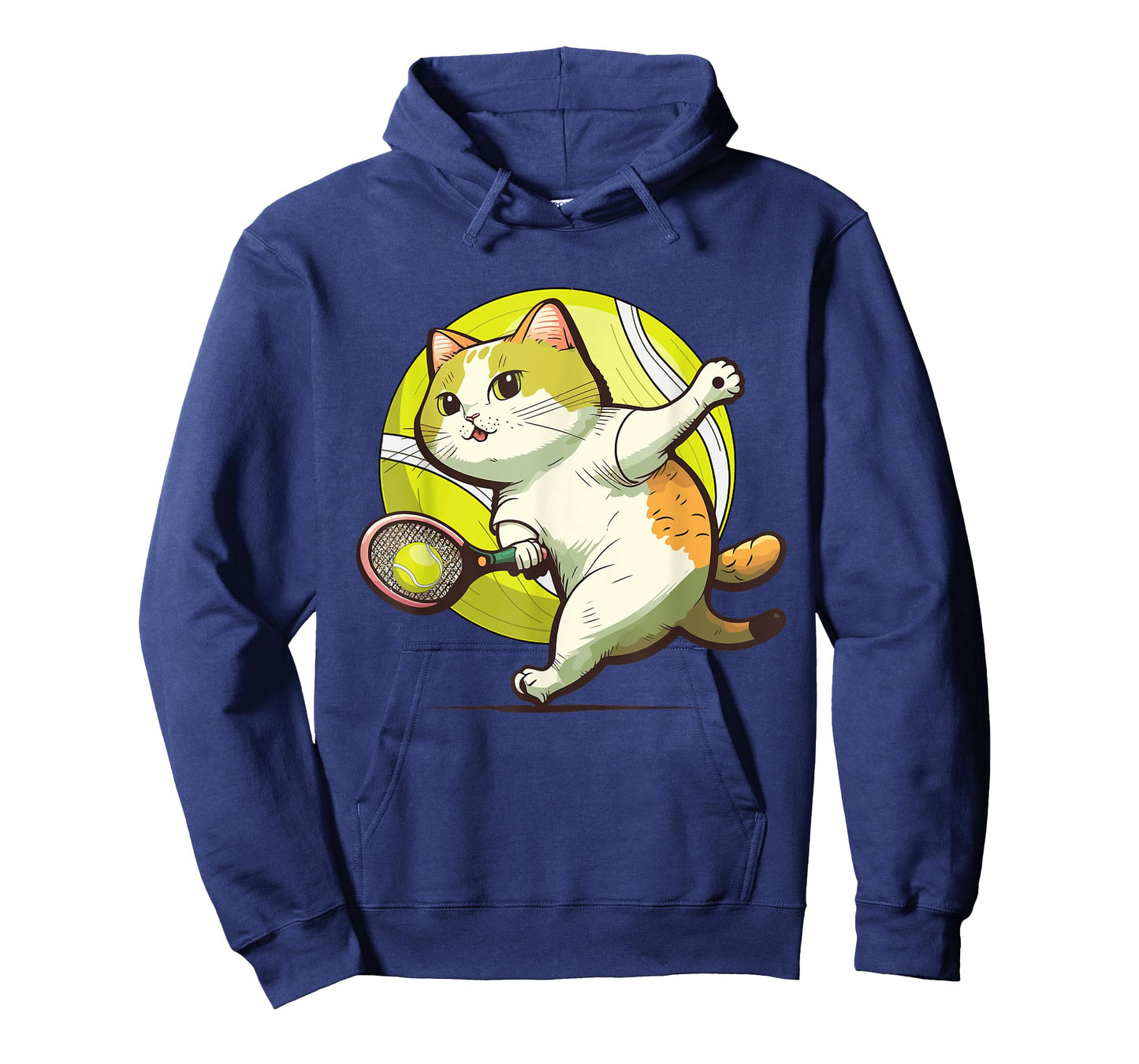 Funny Tennis Racket Cat Playing Tennis T-Shirt for Men Women Kids