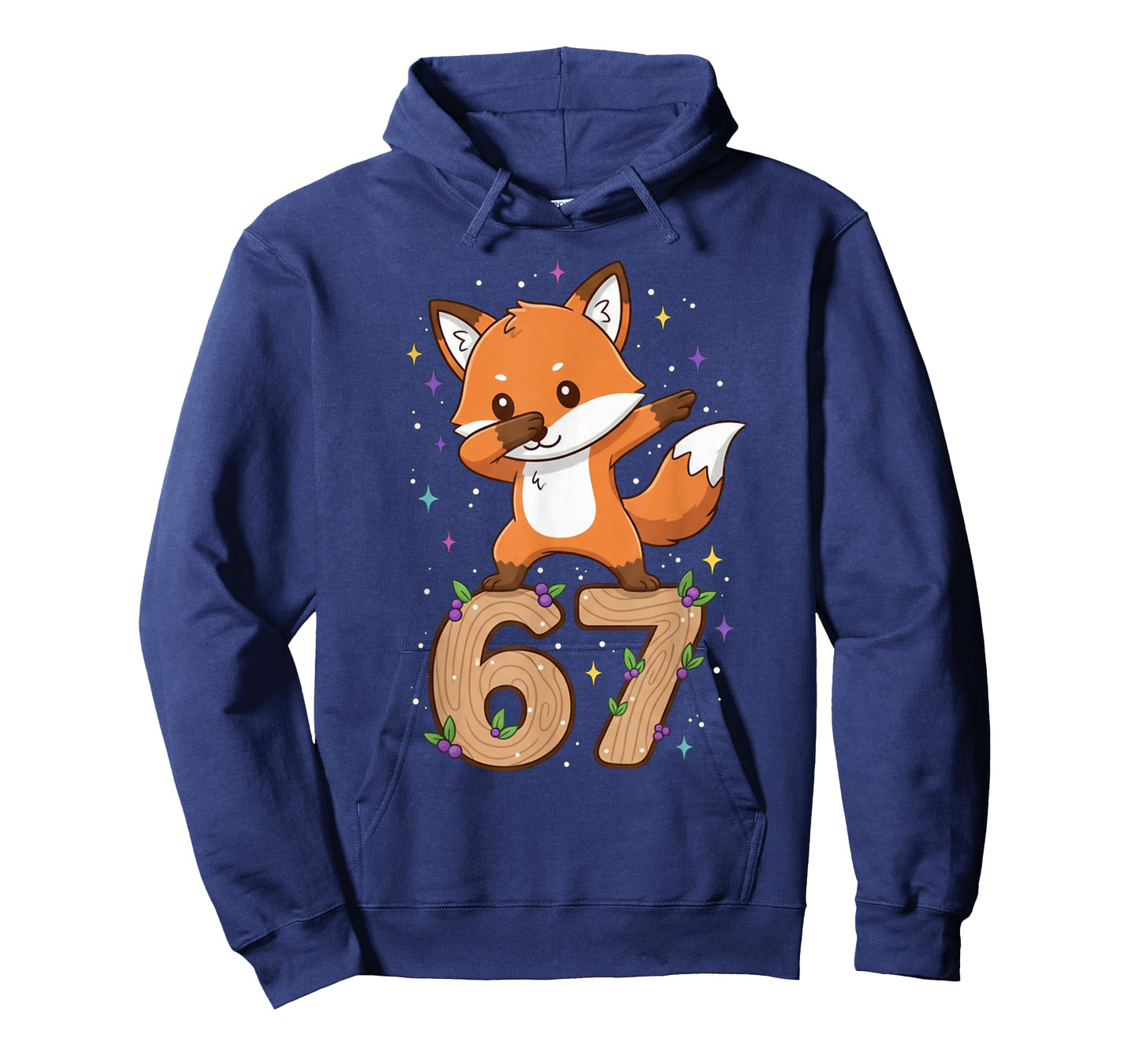 Dabbing Fox 67 Funny Six Seven Gen Z Slang Meme Cute T-Shirt