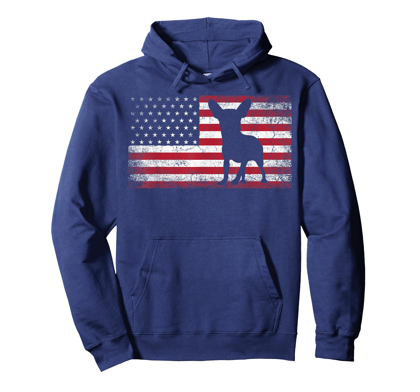 Vintage Chihuahua Dog Lover July 4th American Flag Men Women T-Shirt