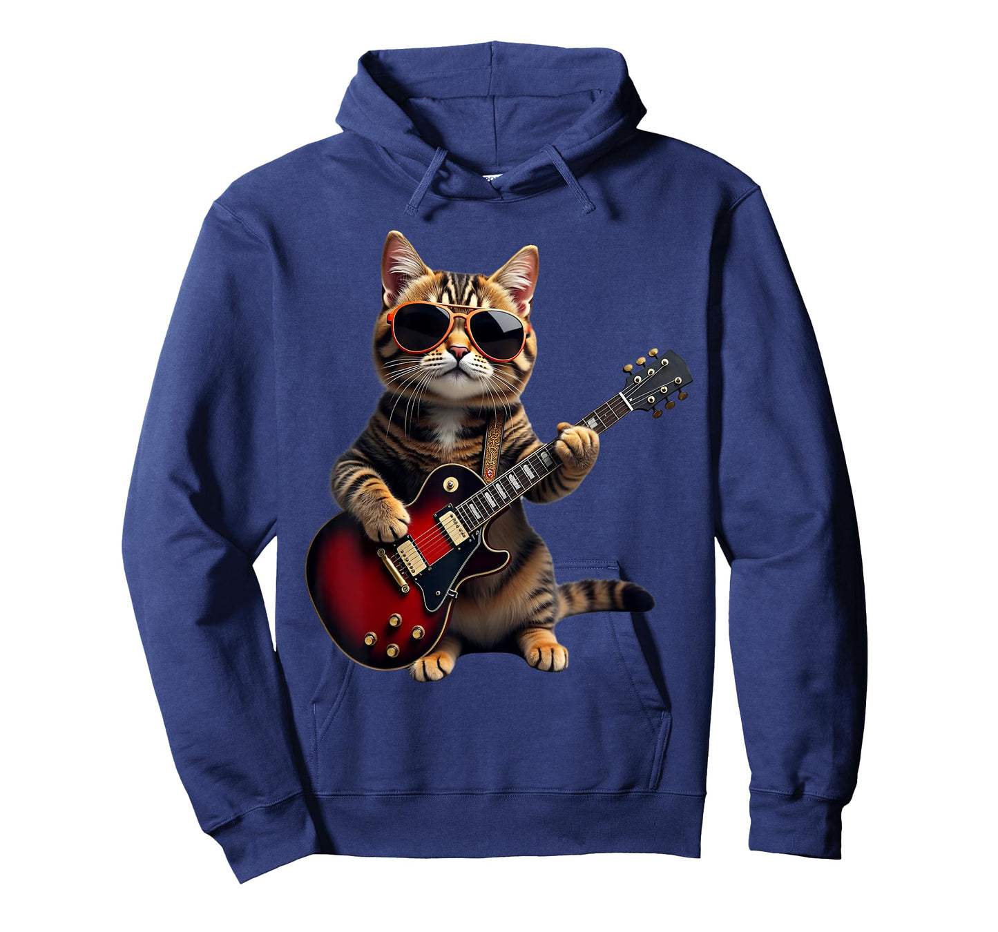 Funny Rock Cat Enthusiast Lover Music Roll Heavy Guitar Cats Men Women Kids T-Shirt